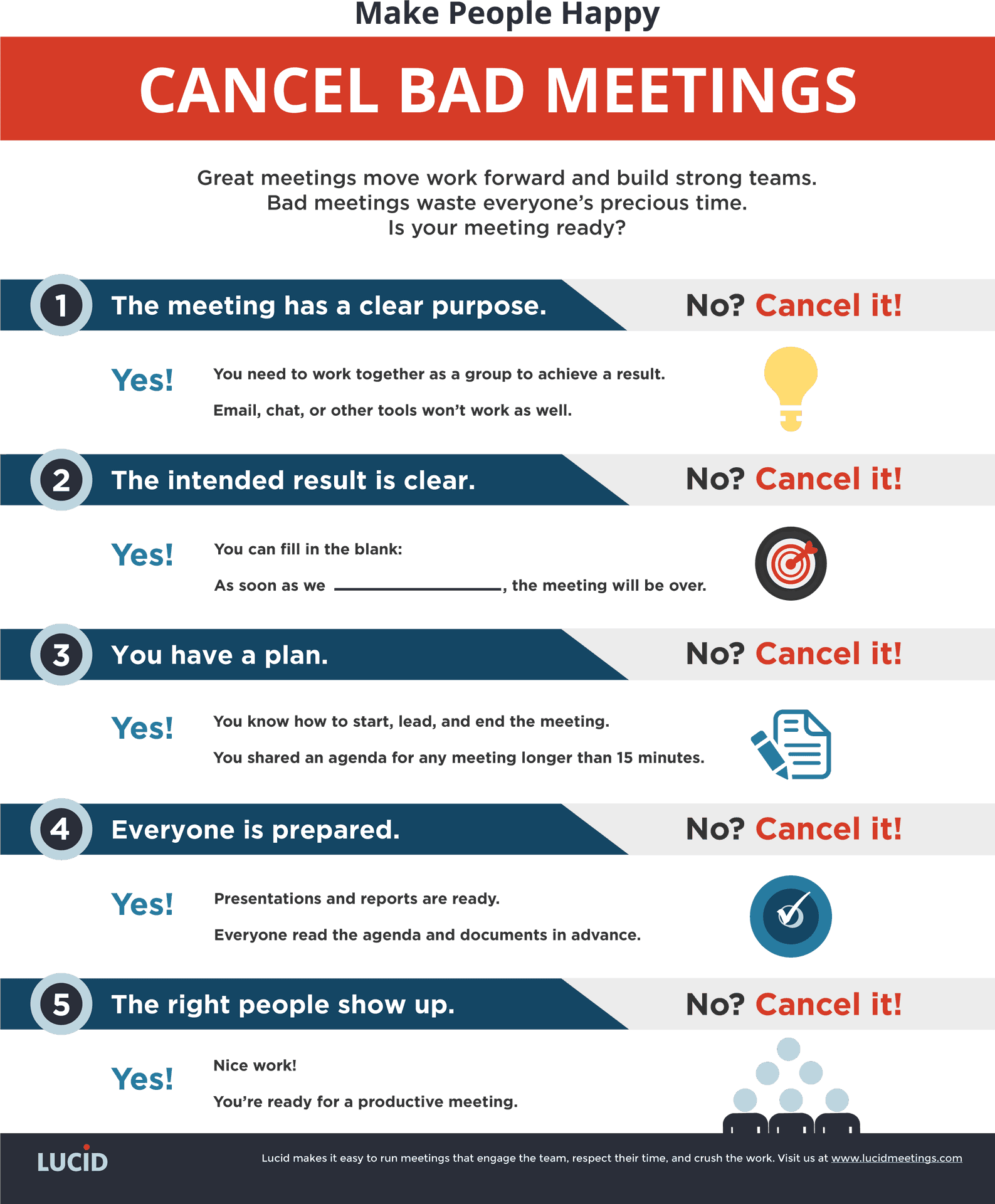 Cancel Bad Meetings Infographic PNG