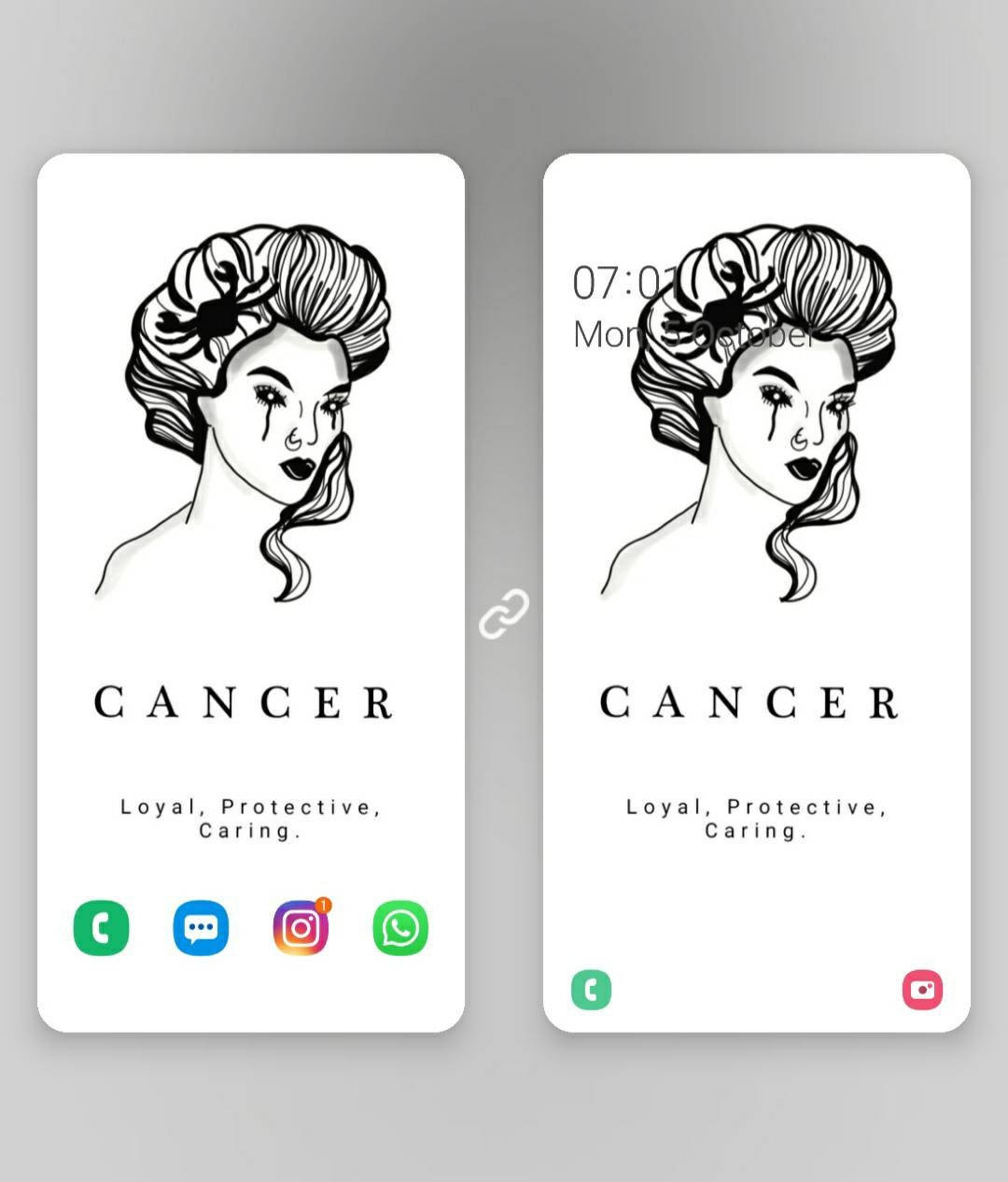 Cancer Zodiac Aesthetic Lockscreen Wallpaper