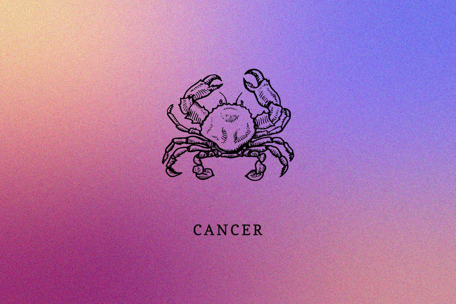 Zodiac Cancer Gradient Aesthetic Wallpaper
