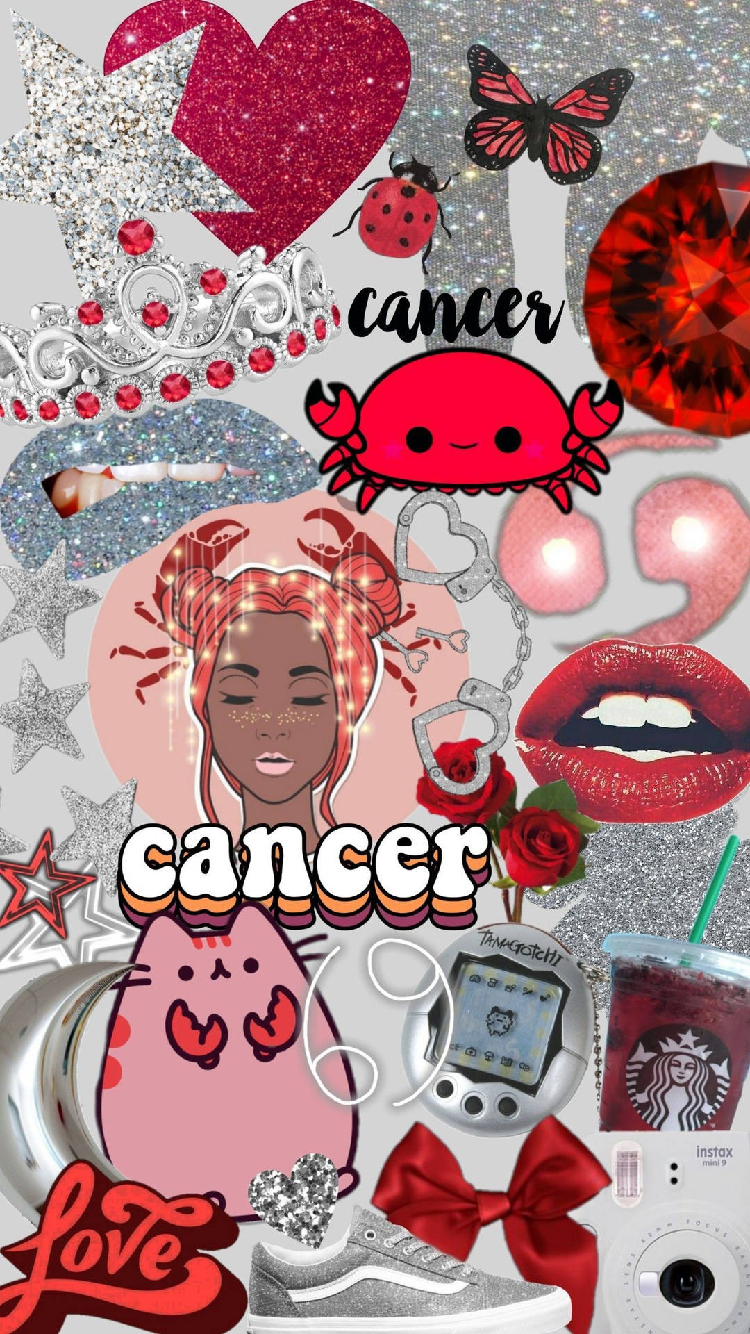 Cancer Aesthetic Red Art Collection Wallpaper