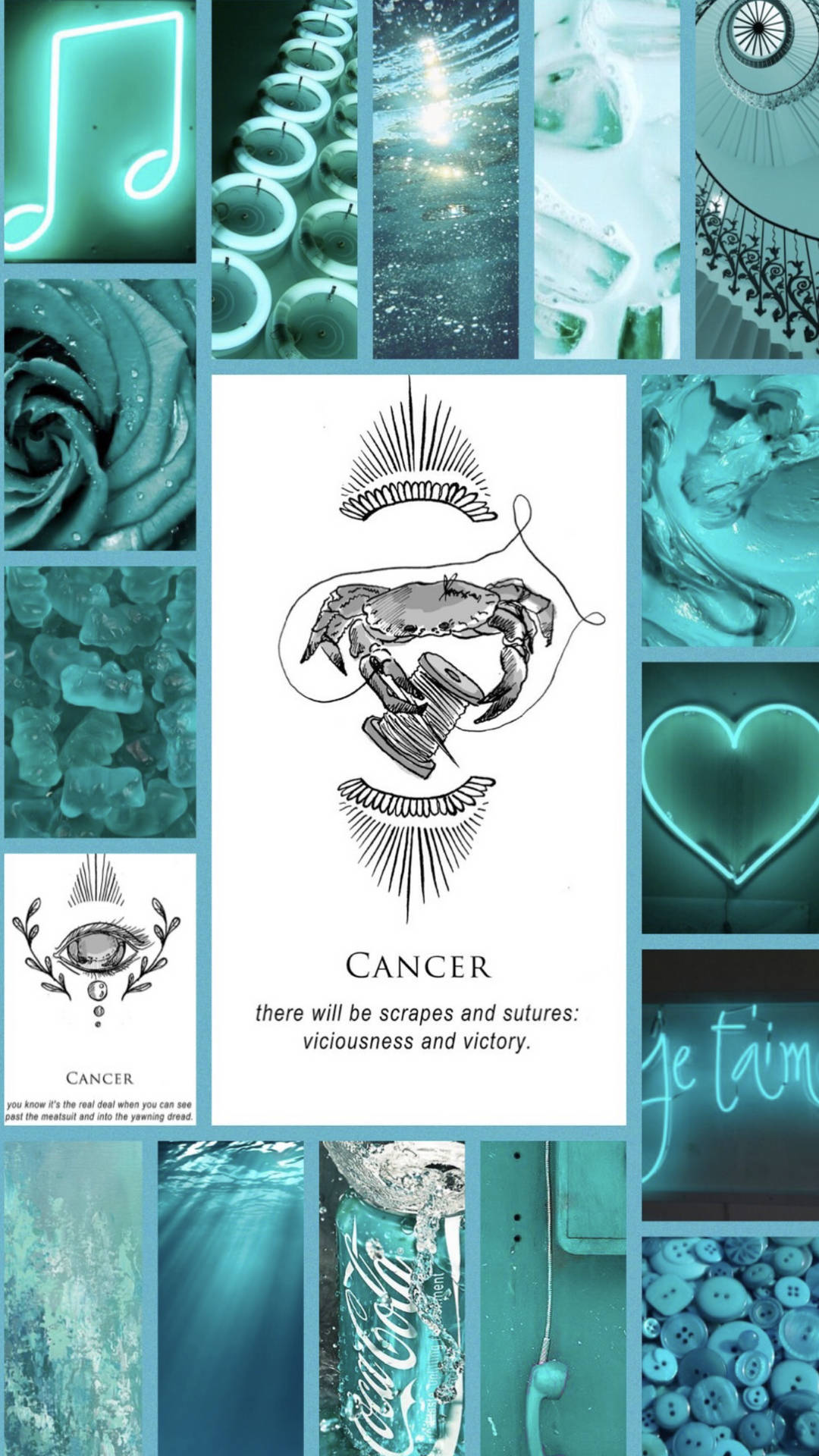 Portrait Collage Cancer Aesthetic Wallpaper