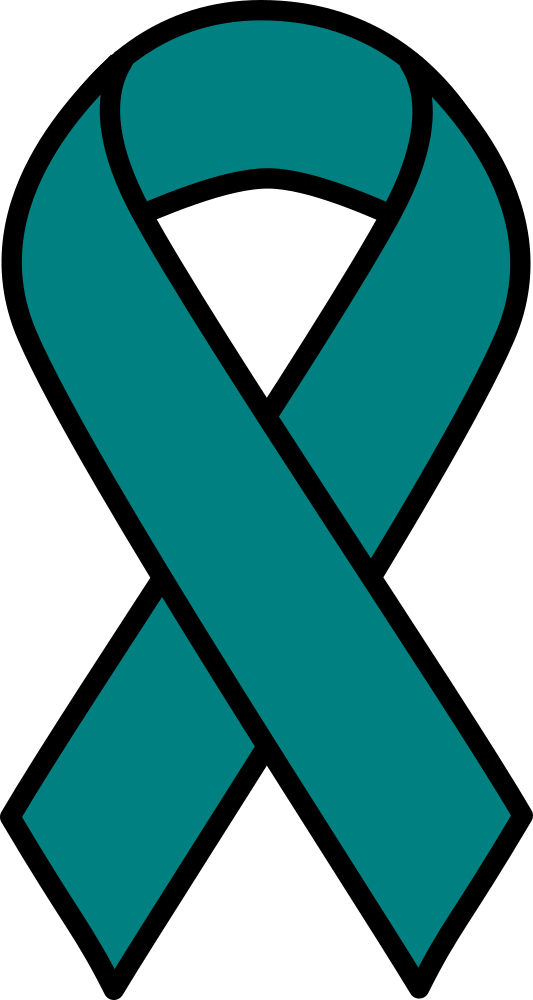 Cancer Awareness Ribbon Teal PNG