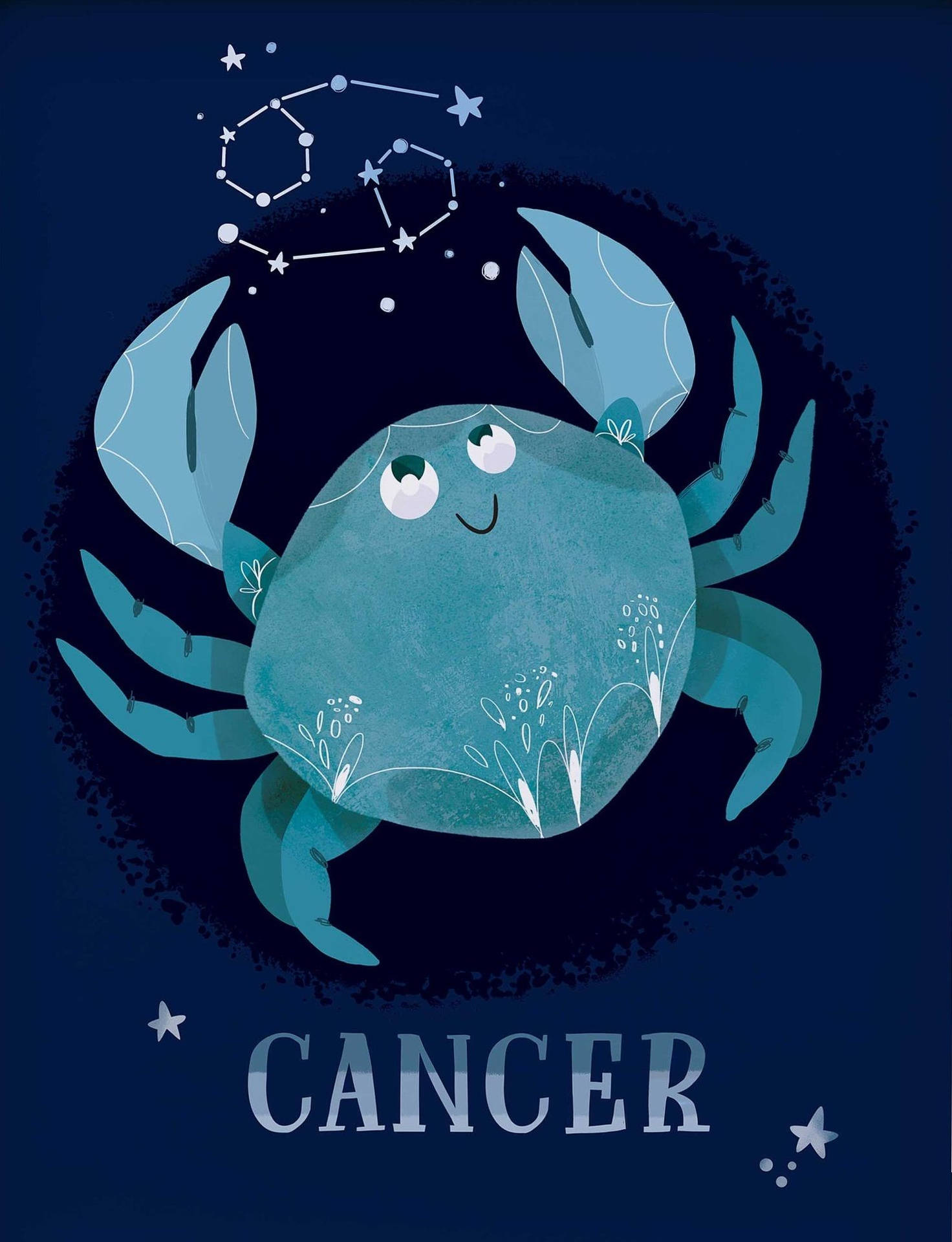 Cancer Zodiac Cute Crab Wallpaper