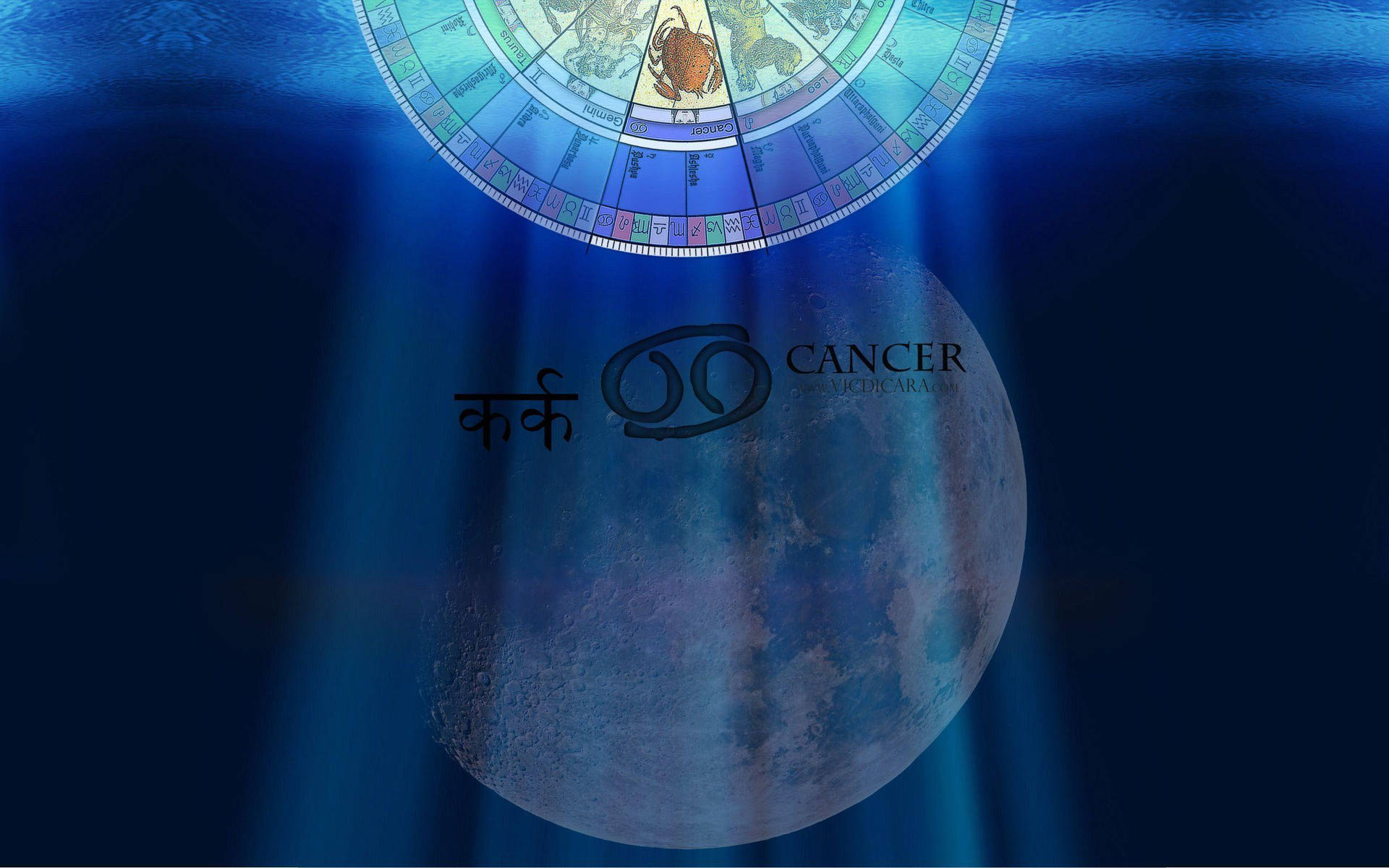 Cancer Zodiac Ocean Reflection Wallpaper