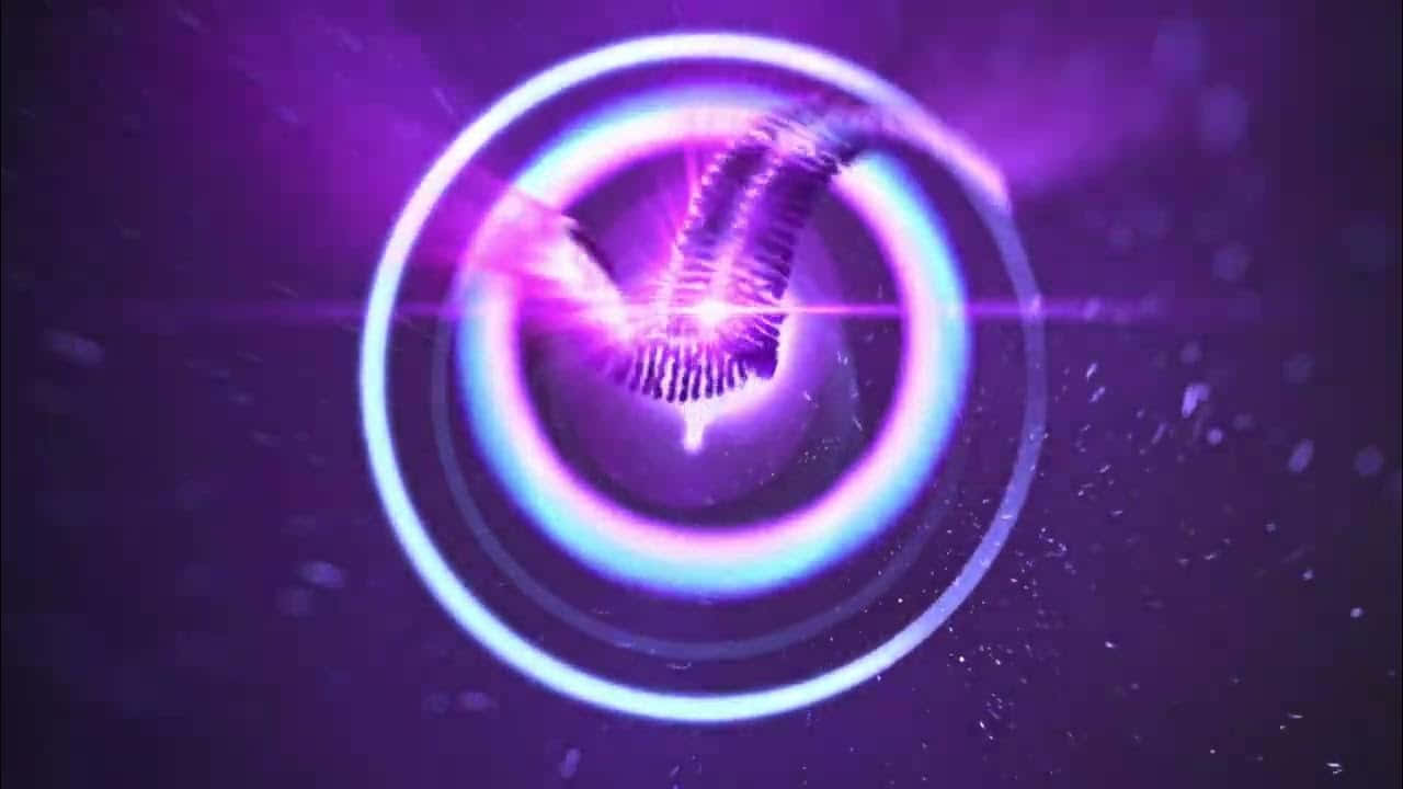 A Purple Circle With A Purple Light In It Wallpaper