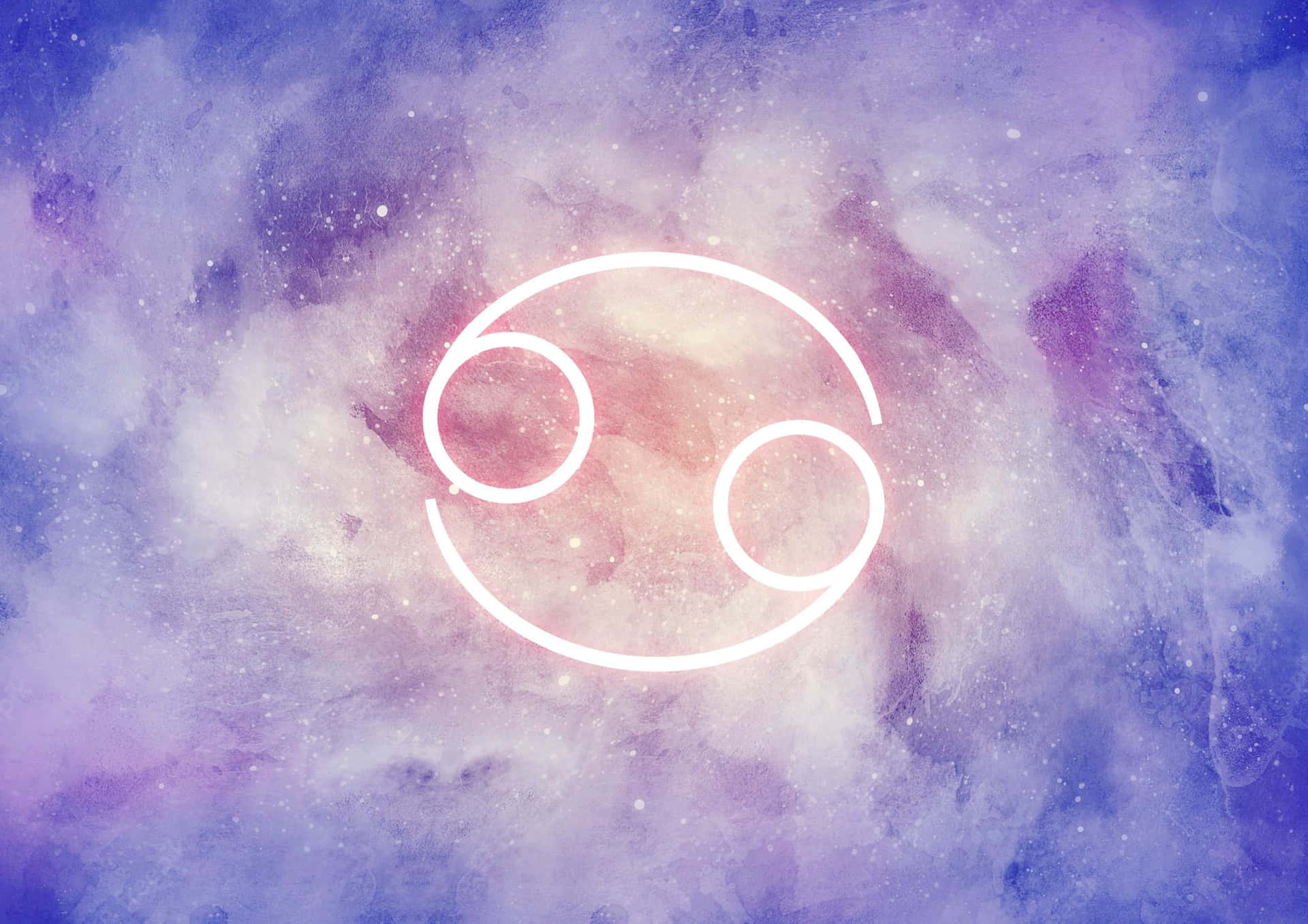 A Pink And Purple Zodiac Symbol On A Space Background Wallpaper