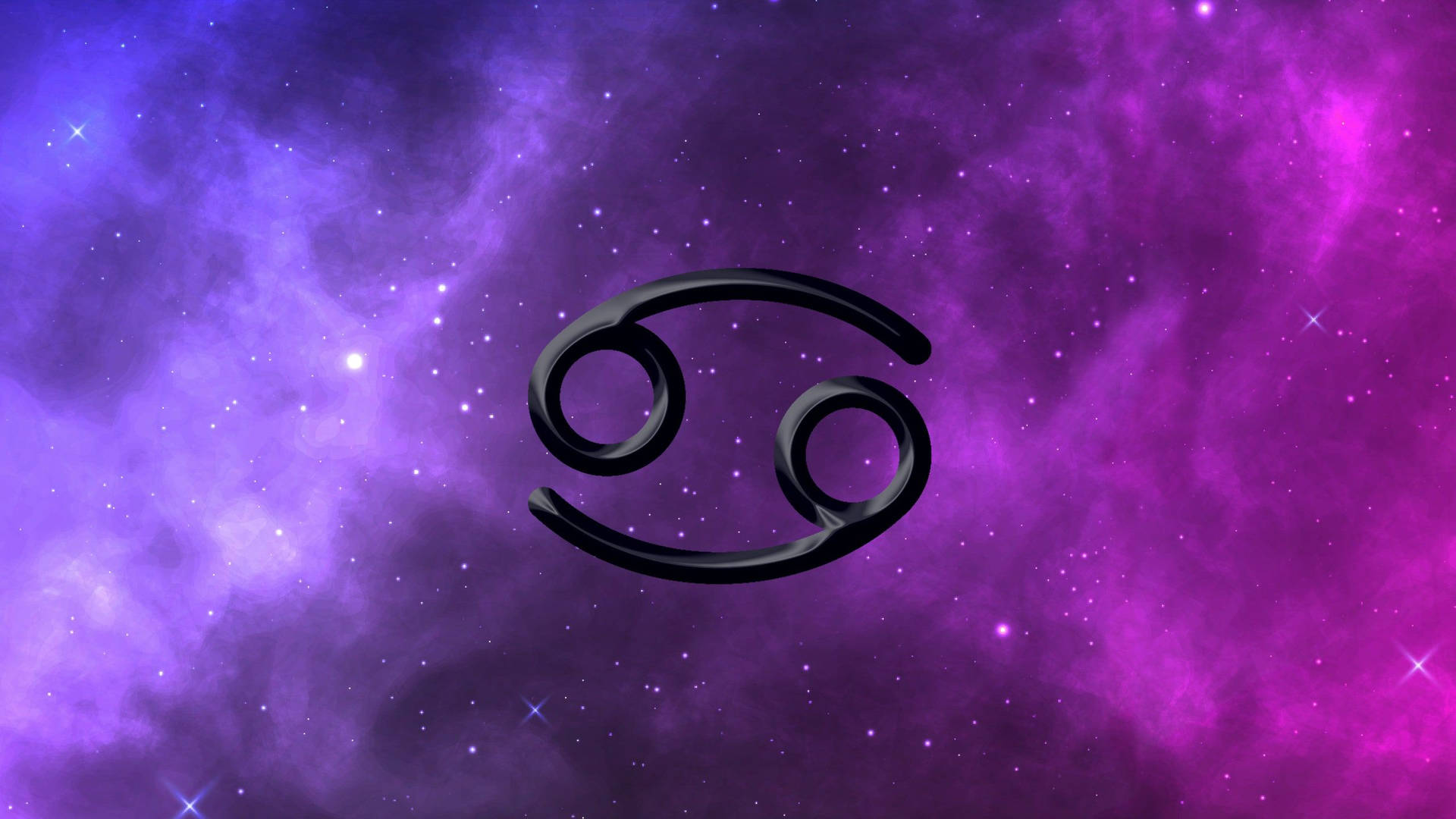 Símbolodel Zodiaco Cáncer Sobre Un Fondo De Galaxia Púrpura Fondo de pantalla
