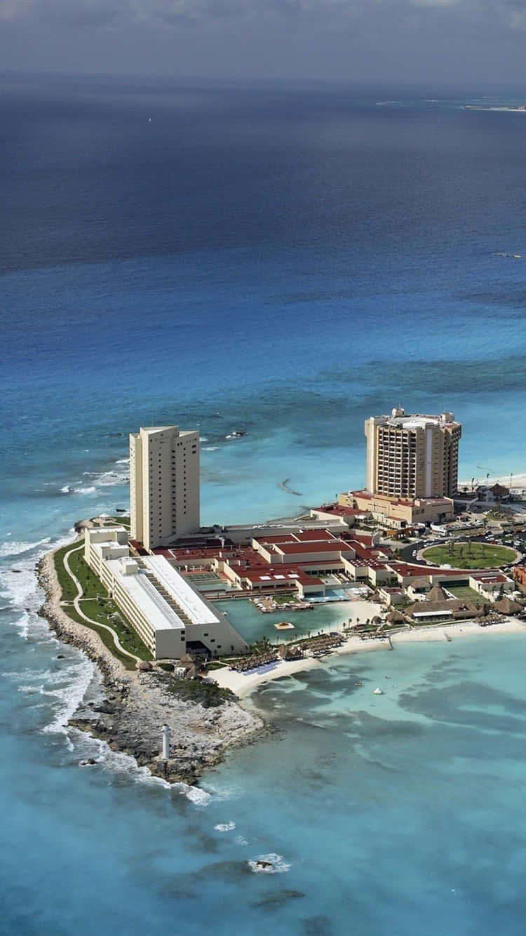 Cancún,messico Mare Blu. Sfondo