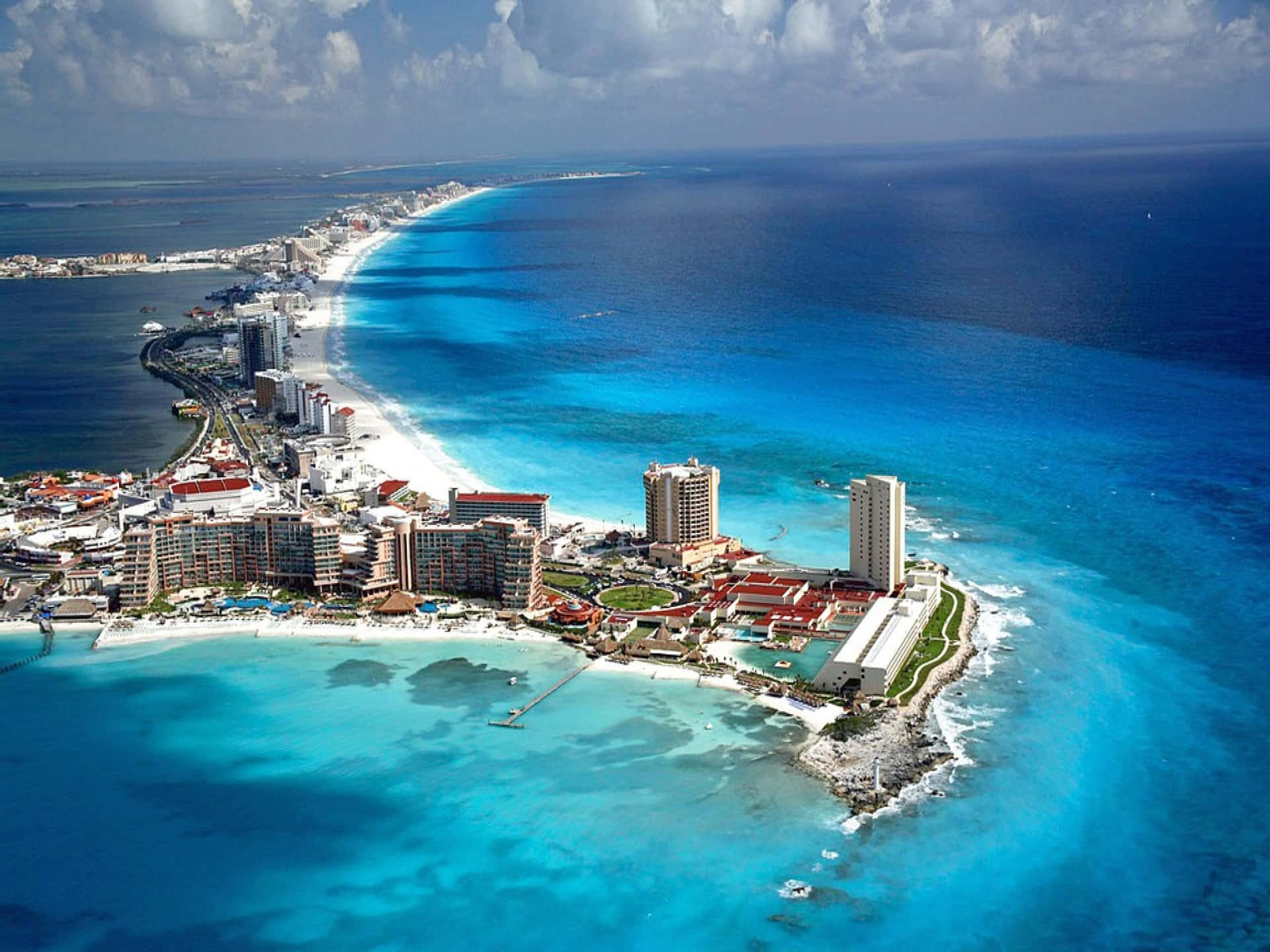 Cancún,mexikanska Karibiska Havet. Wallpaper