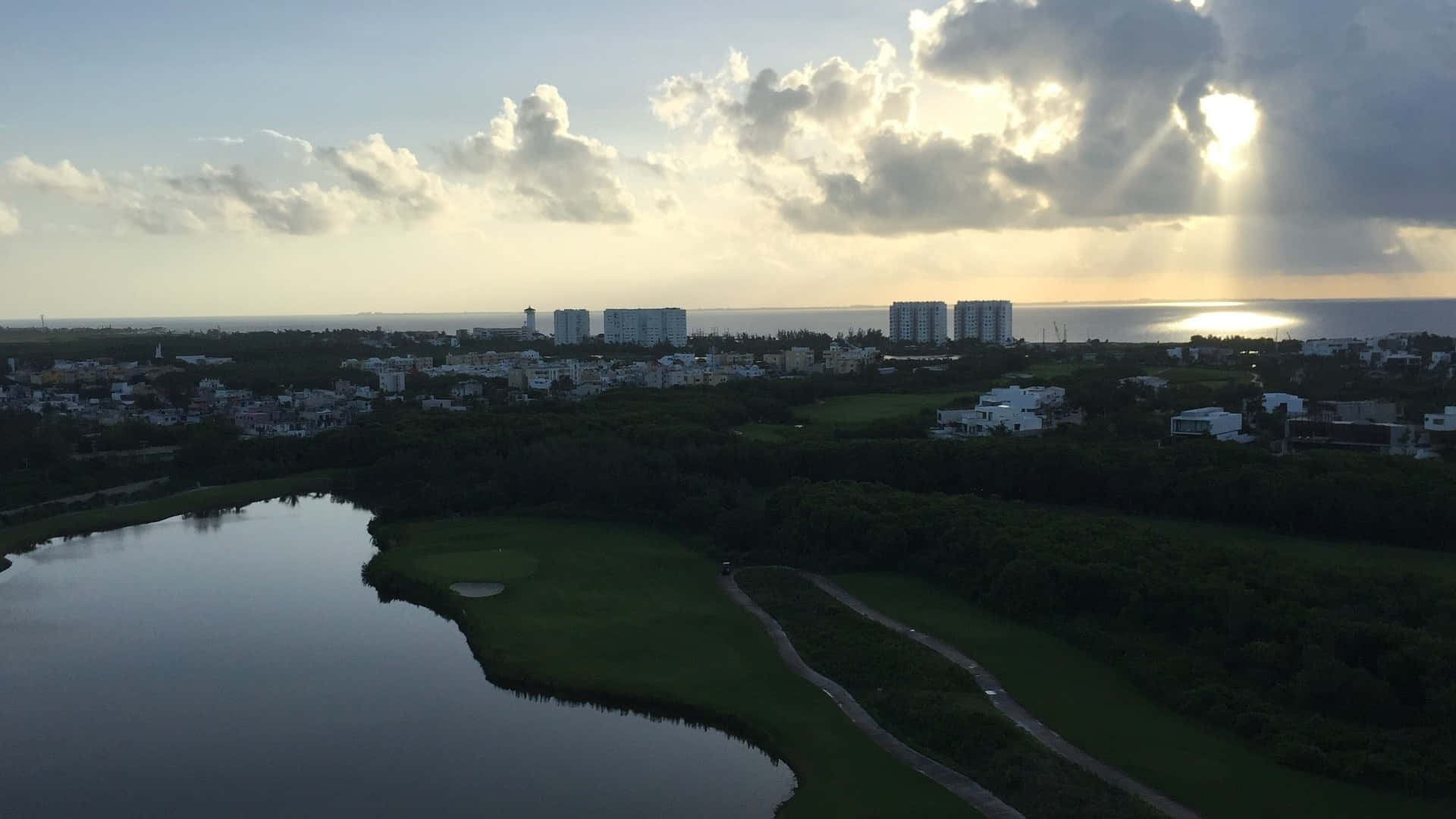 Bildhäftig Utsikt Över Cancuns Strand