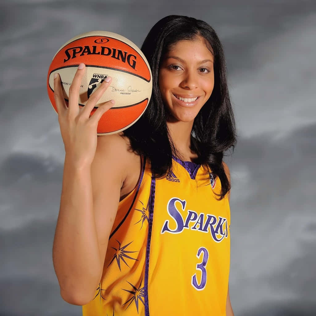 Candace Parker Modeling A Ball Wallpaper