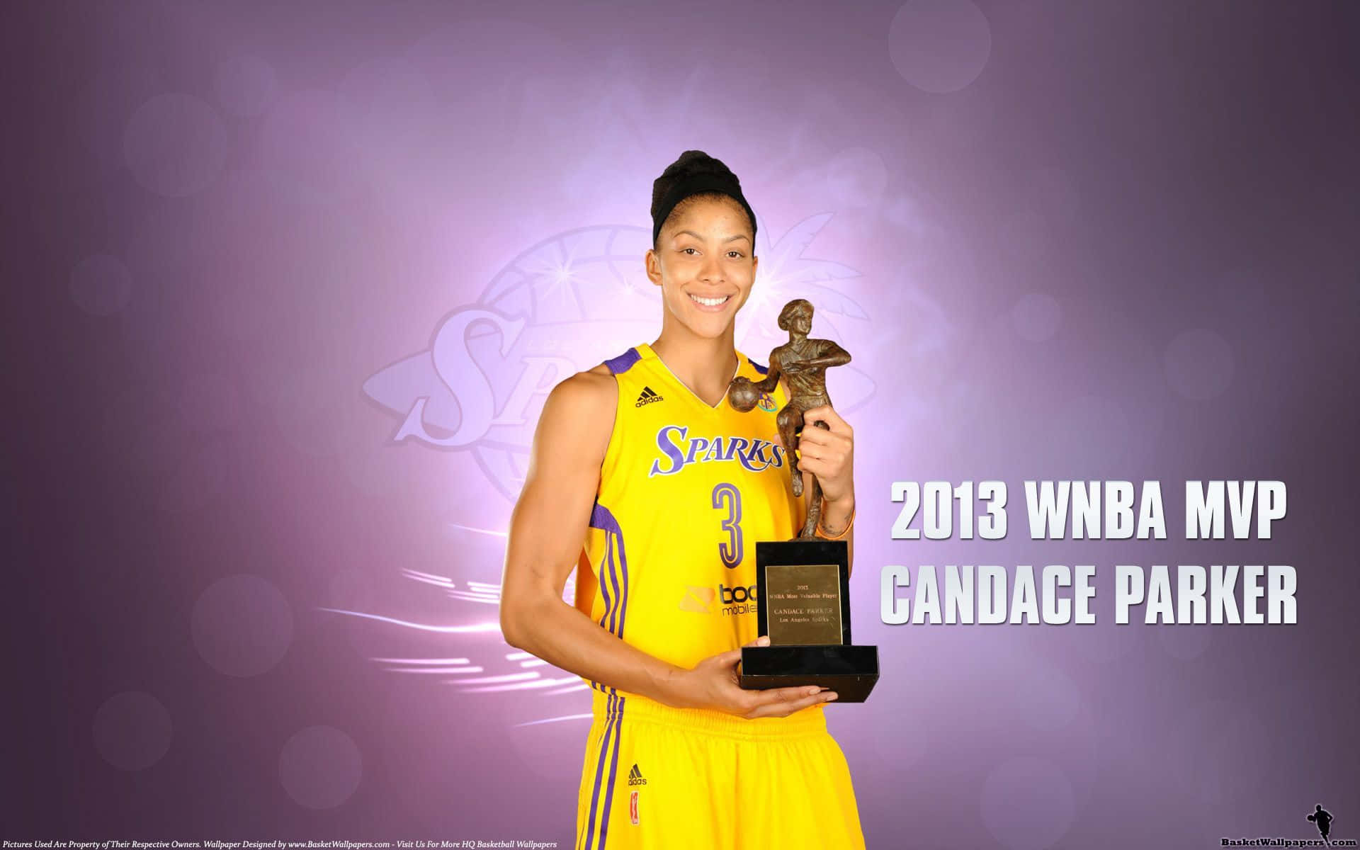 To tids WNBA MVP Candace Parker. Wallpaper