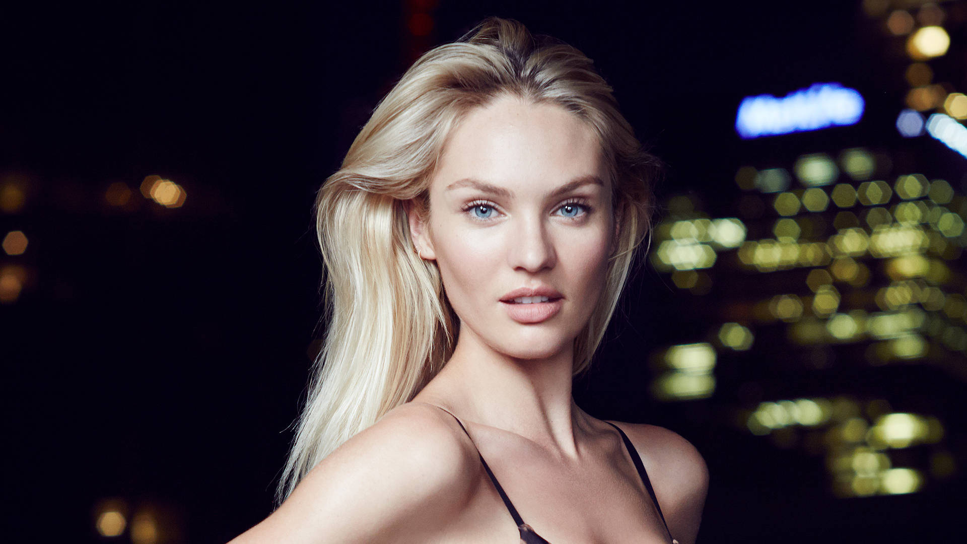 Candice Swanepoel City Lights Photography Wallpaper
