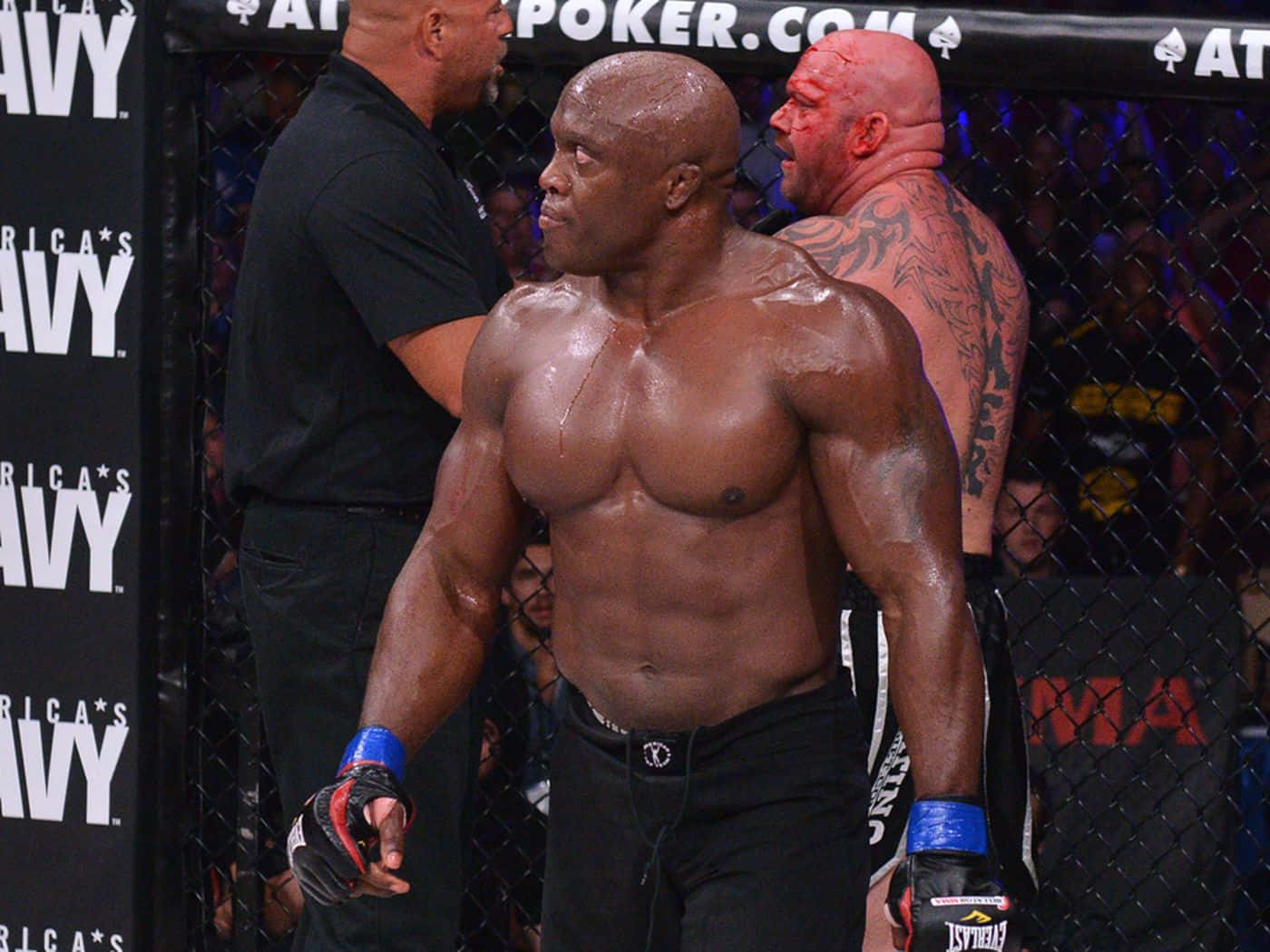 Candid Photo Of Bobby Lashley Inside The Arena Wallpaper