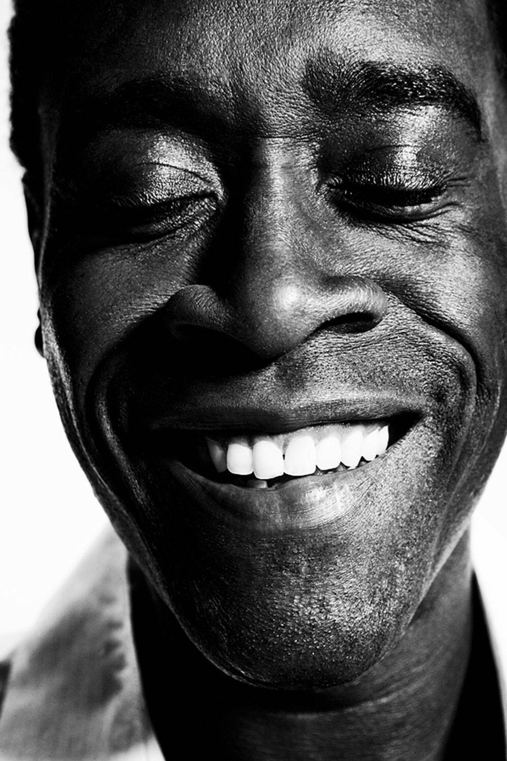 Candid Smile Of Don Cheadle Wallpaper