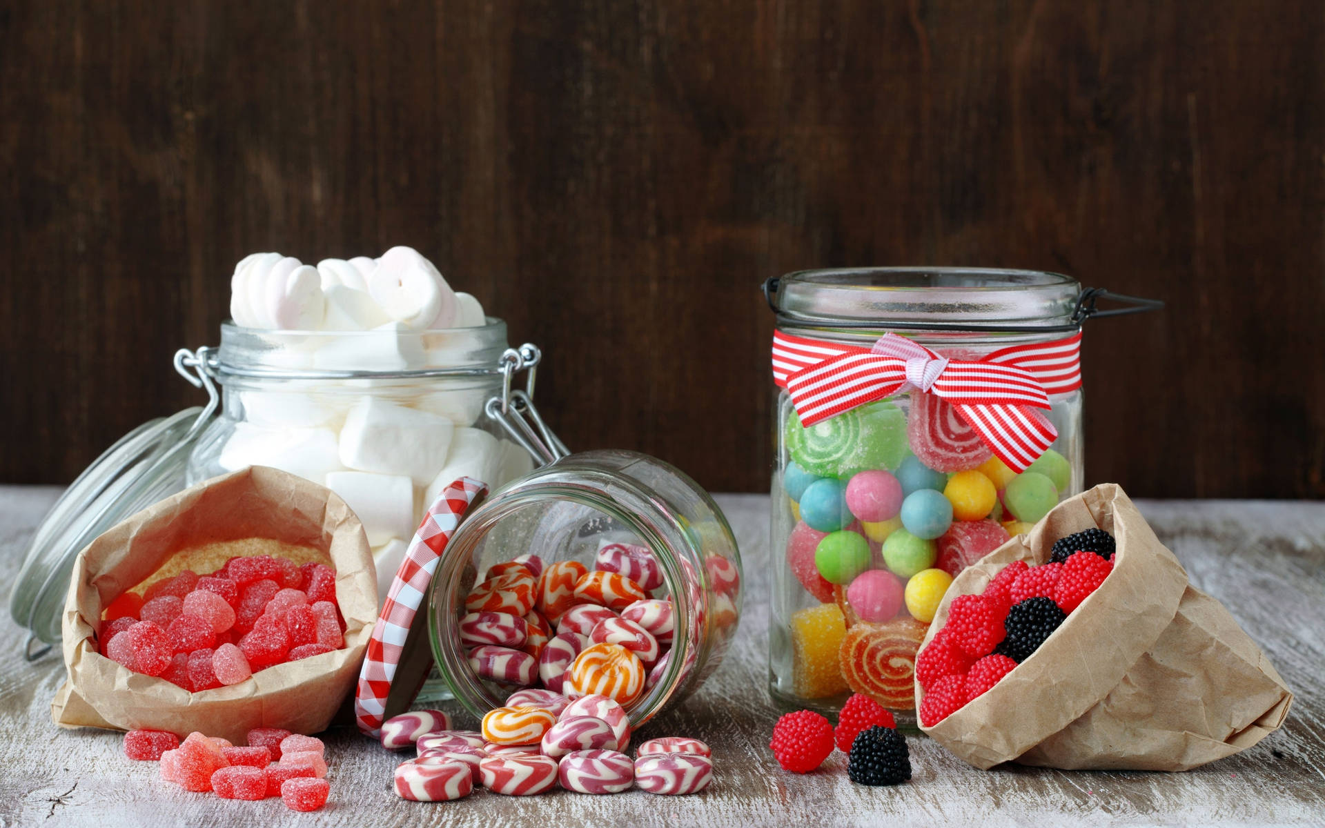 Candies And Marshmallows Wallpaper