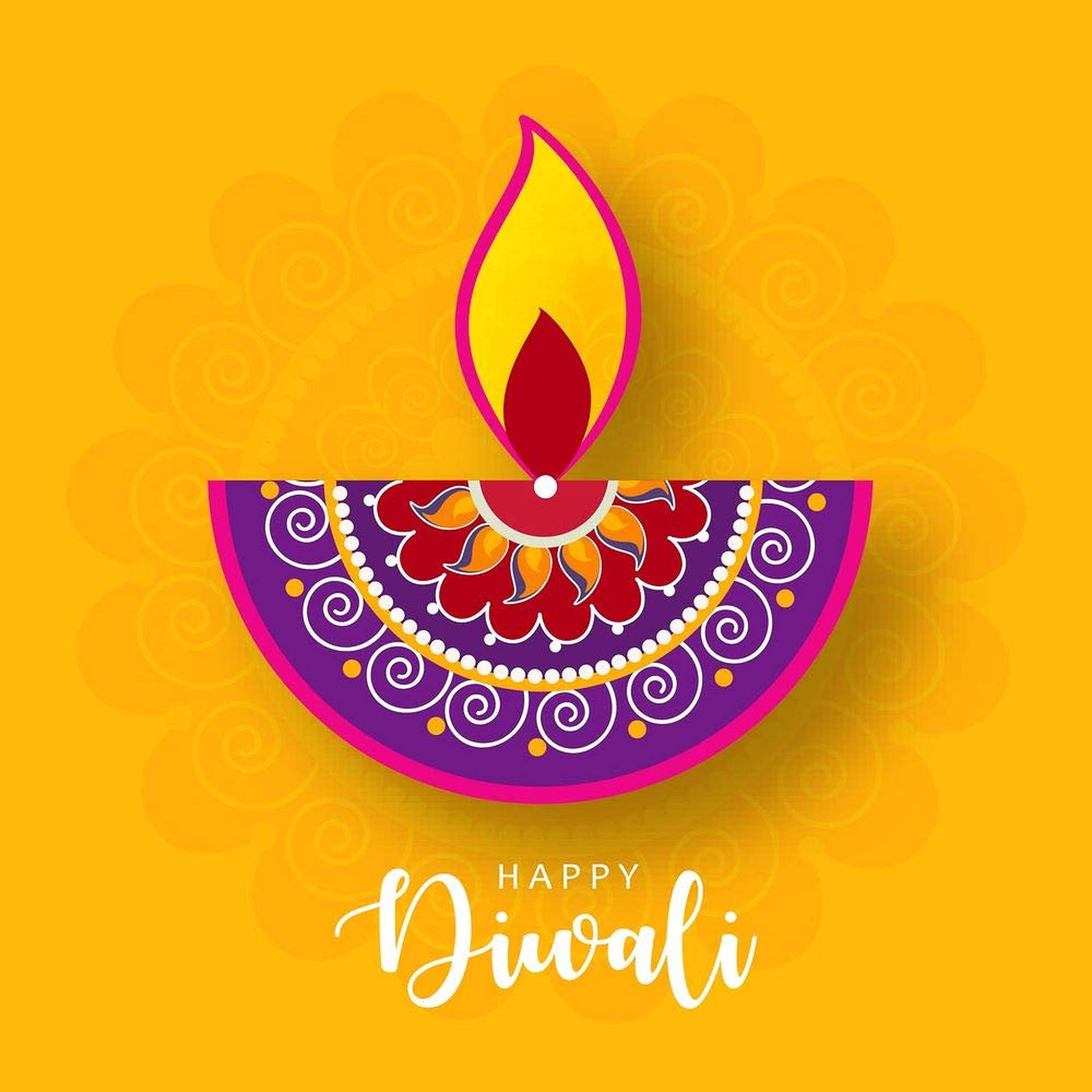 Candle Diwali Art Background