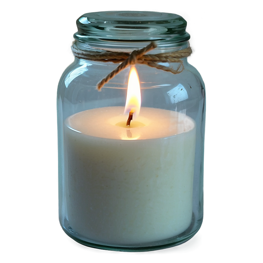 Candle In Glass Jar Png 05232024 PNG
