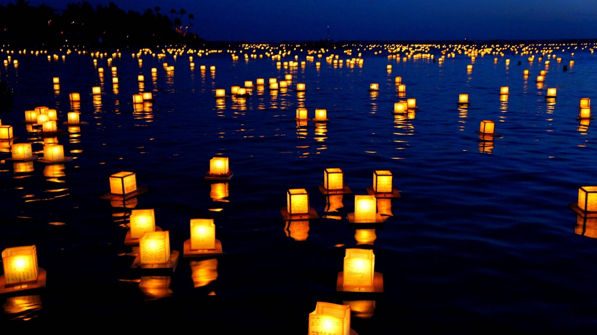 Candles In The Sea Wallpaper