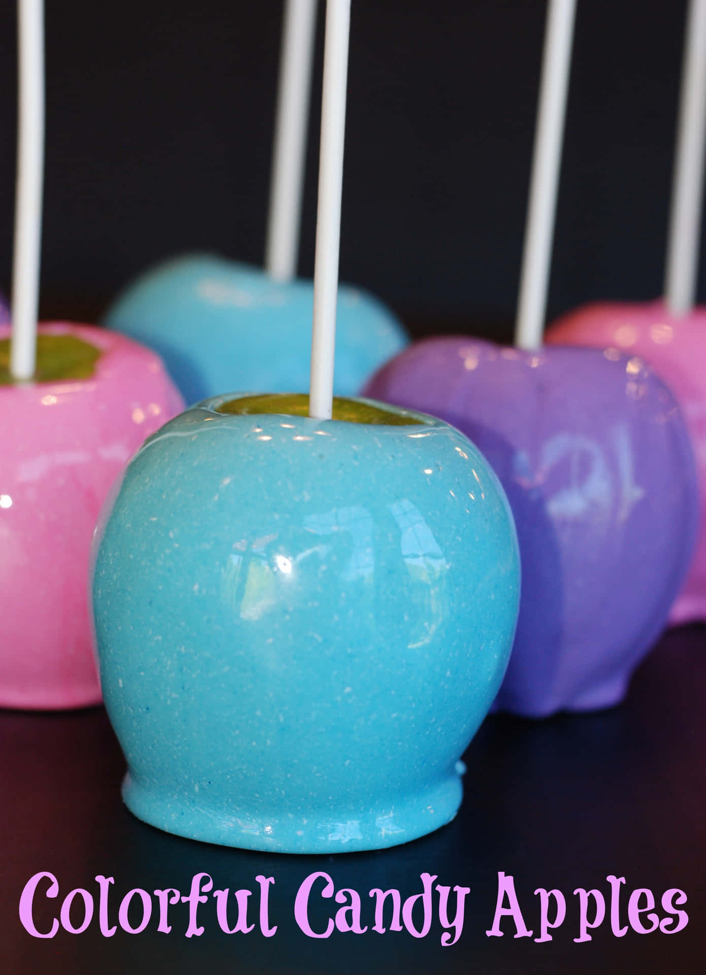 A Rainbow of Candy Apples Wallpaper