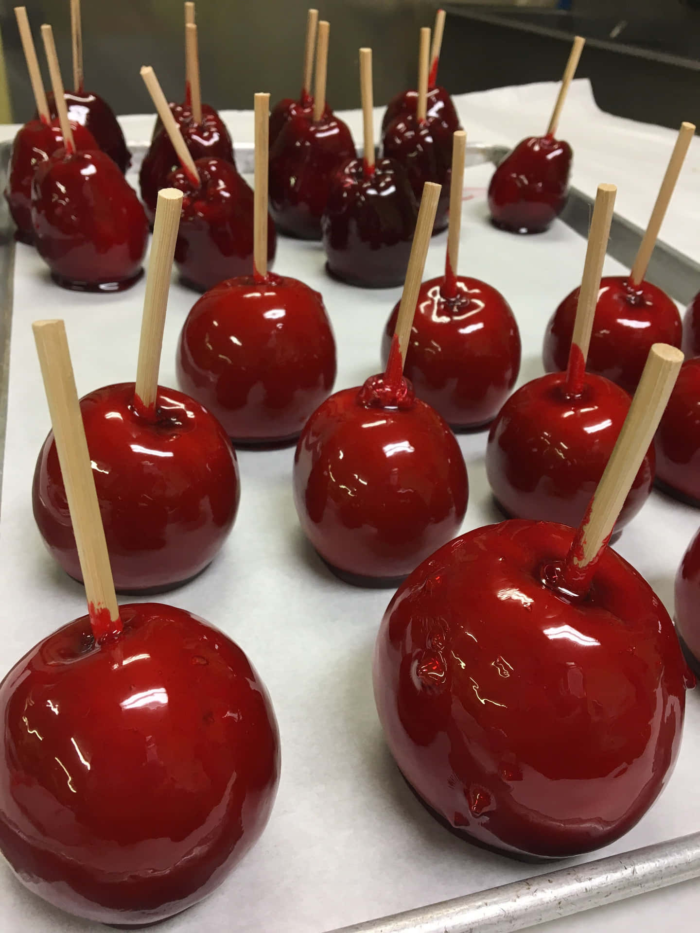 Deliciously Dipped Candy Apples Wallpaper