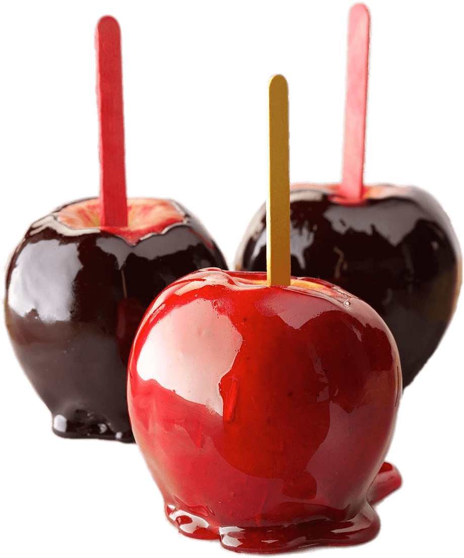 Candy Appleson Sticks PNG