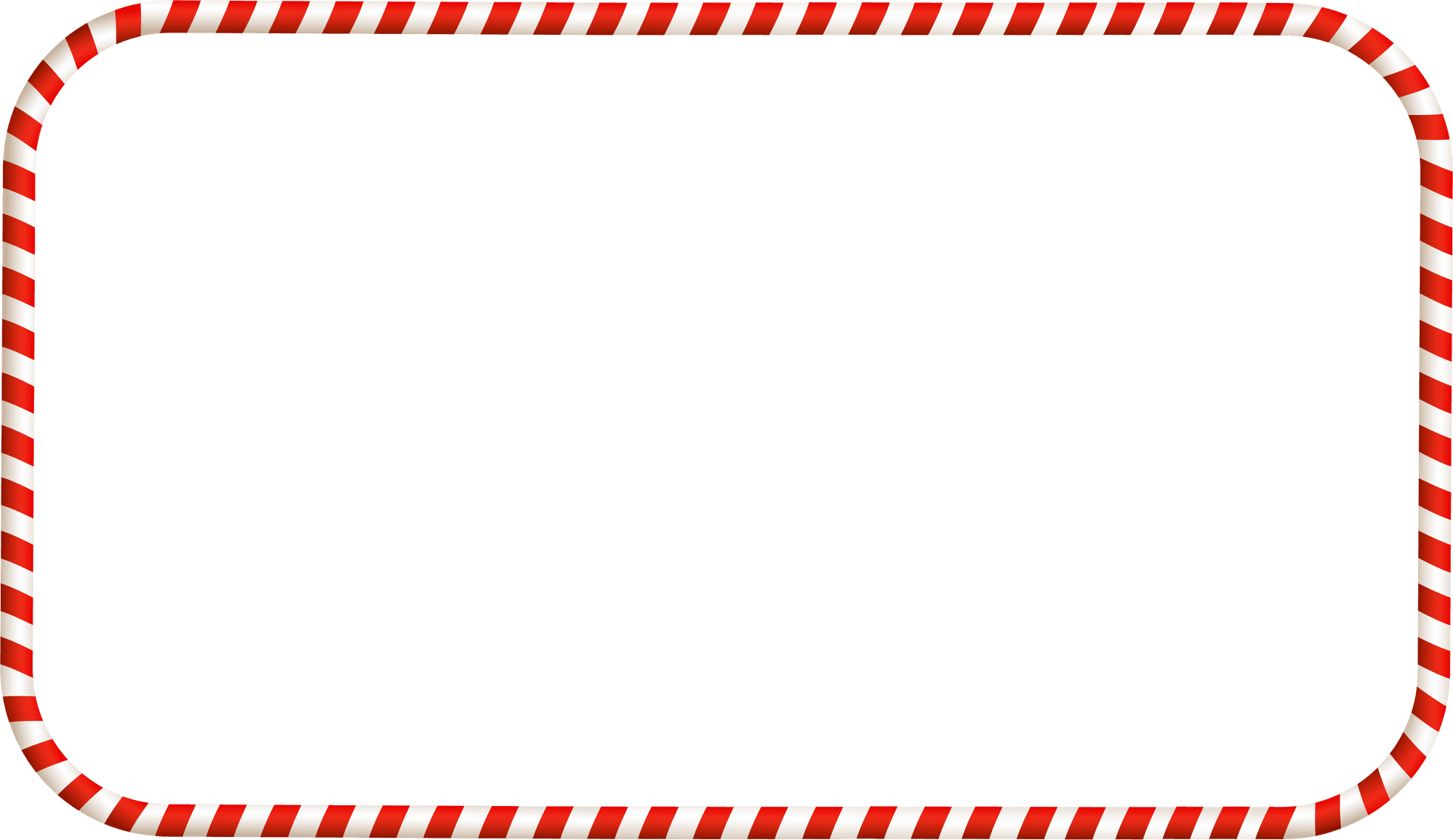 Candy Cane Bordered Christmas Frame PNG