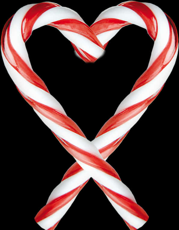 Candy Cane Heart Love PNG