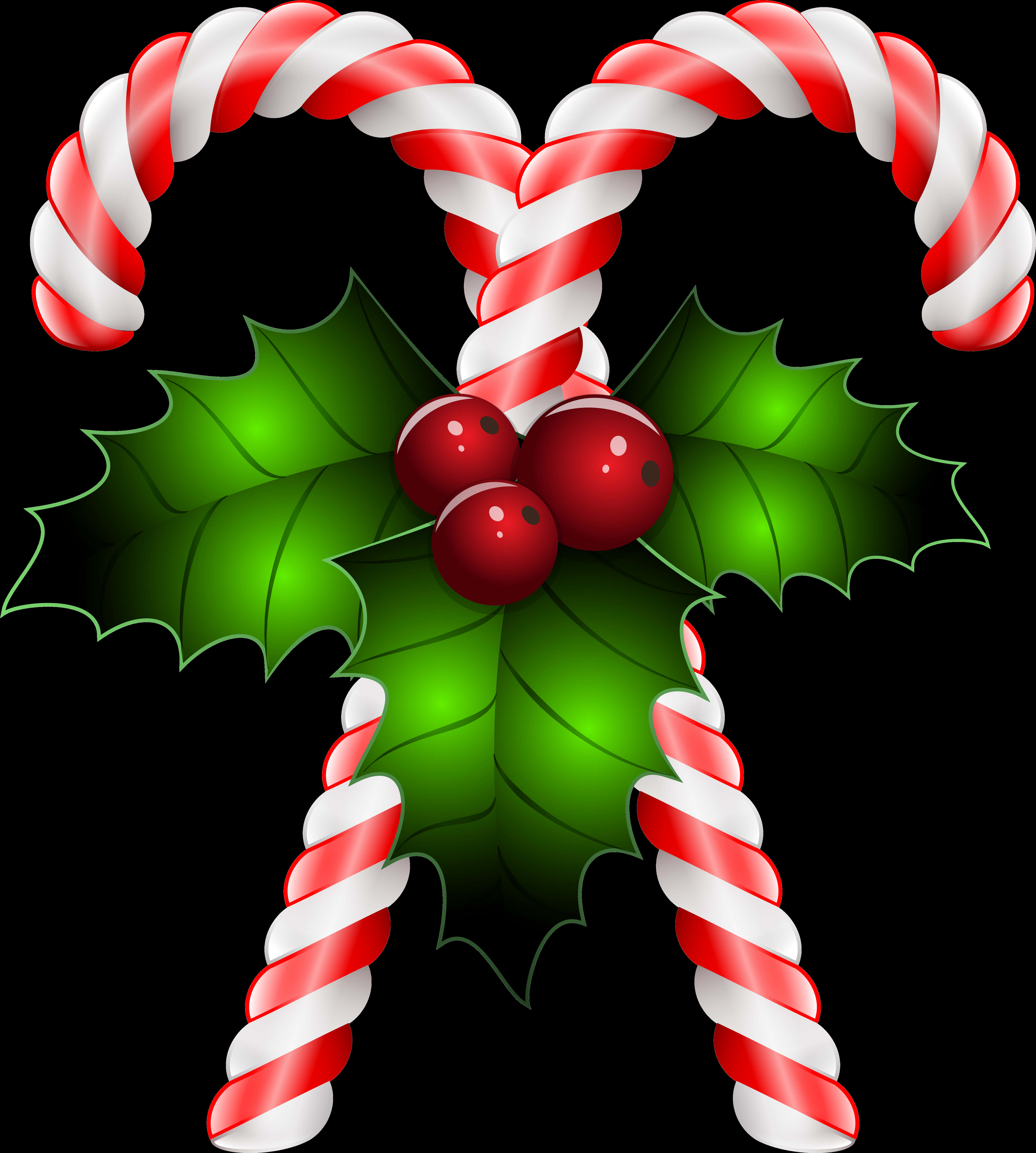 Candy Cane Holiday Decoration PNG