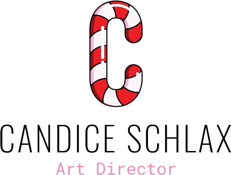 Candy Cane Letter C Logo PNG