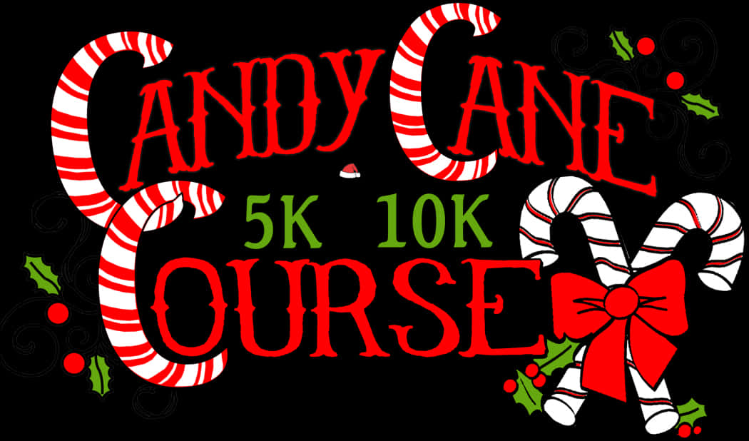 Candy Cane Race Event Banner PNG