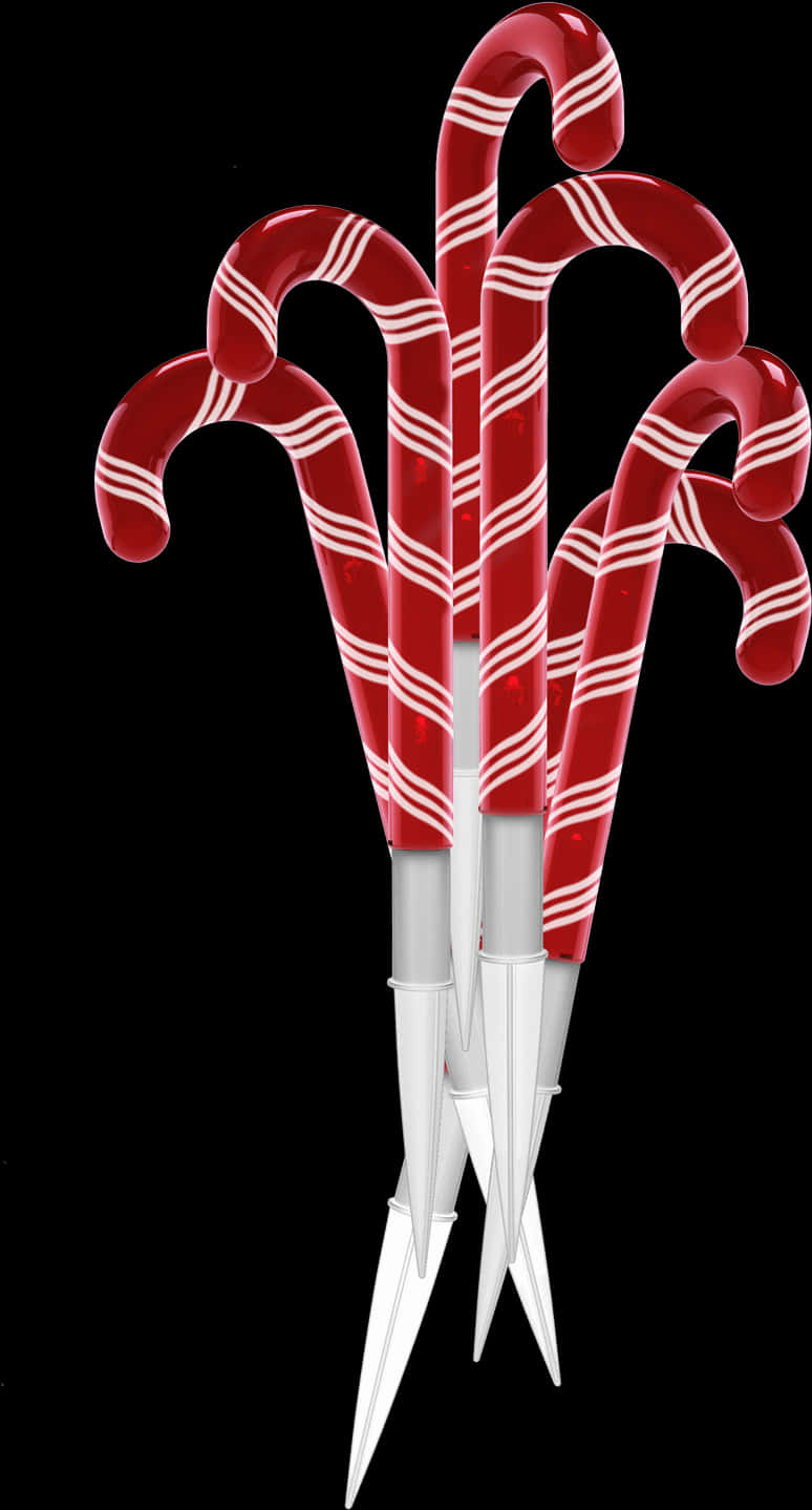Candy Cane Swords PNG