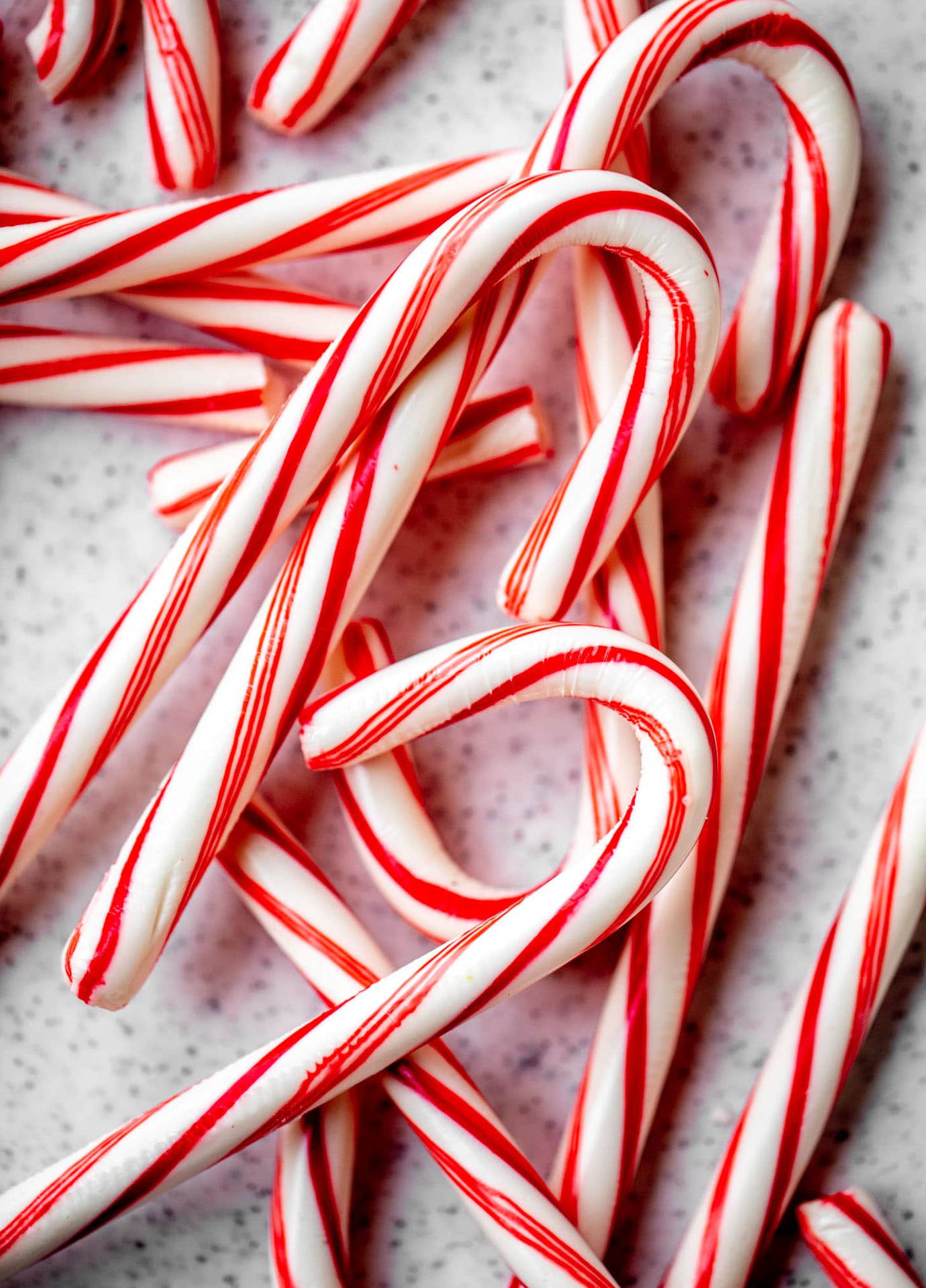 Candy Canes White With Red Stripes