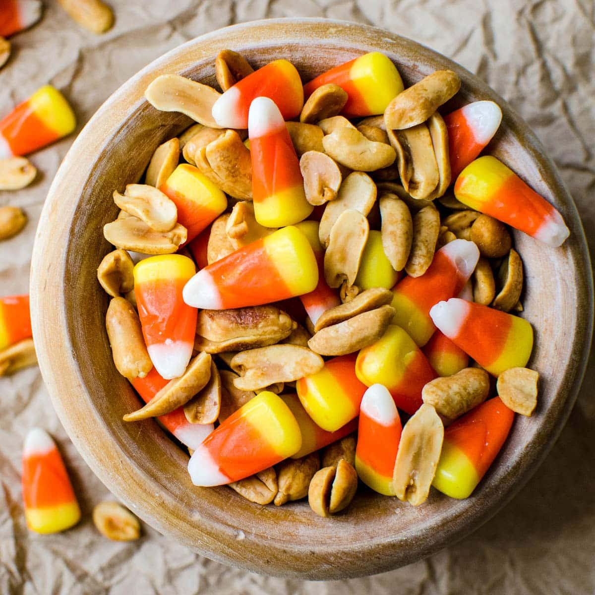 Download Candy Cornand Peanuts Snack Mix Wallpaper | Wallpapers.com