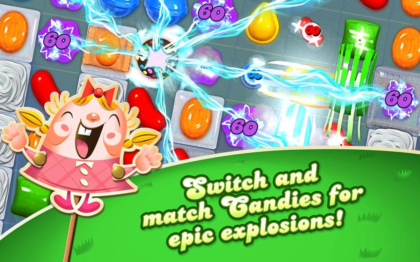 Candycrush Saga Explosión Épica Fondo de pantalla