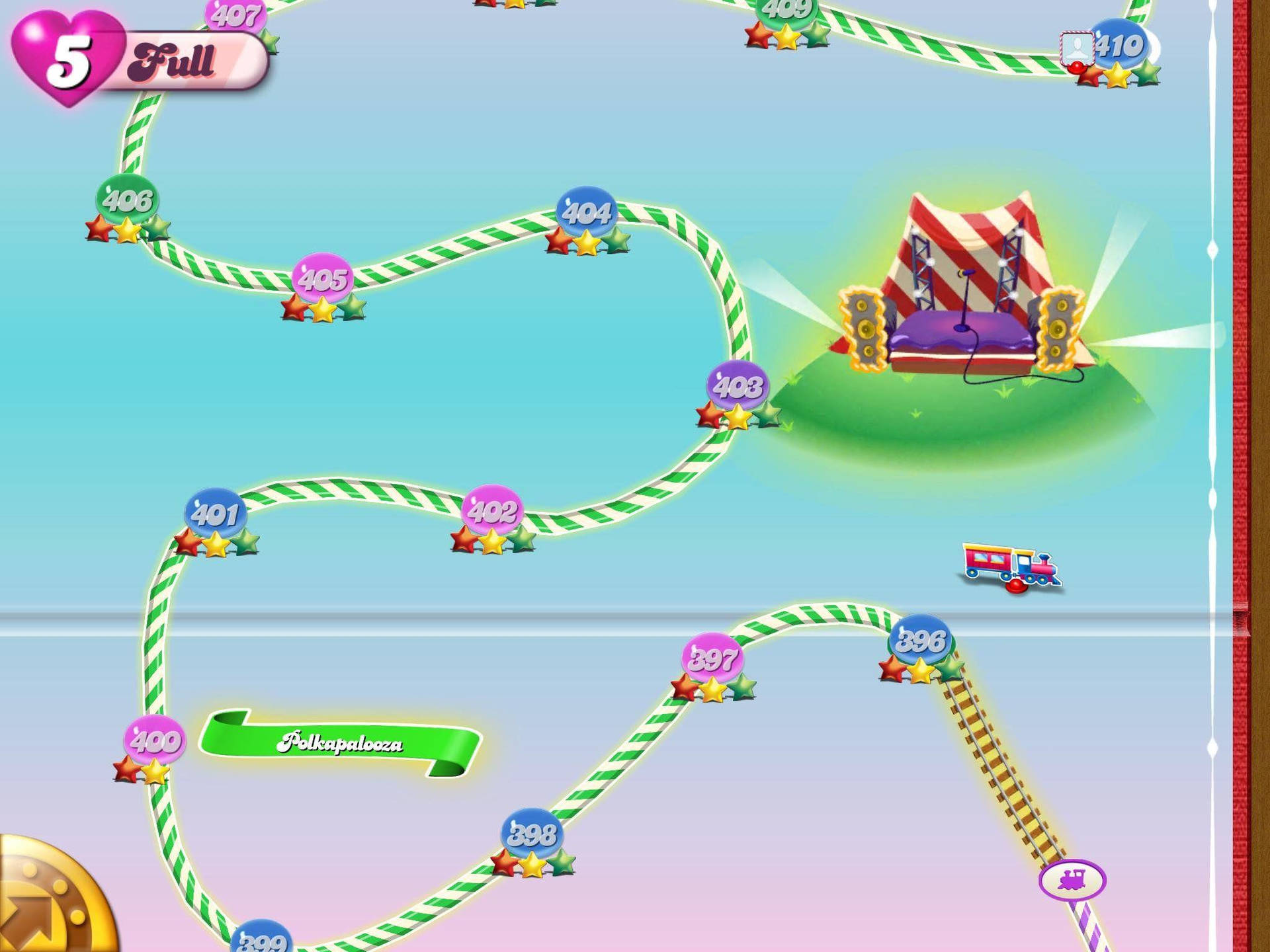 Experience the Sugary Magic in Candy Crush Saga's Polkapalooza Event Wallpaper