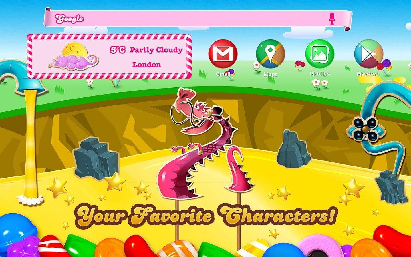Candy Crush Saga Theme Background Wallpaper
