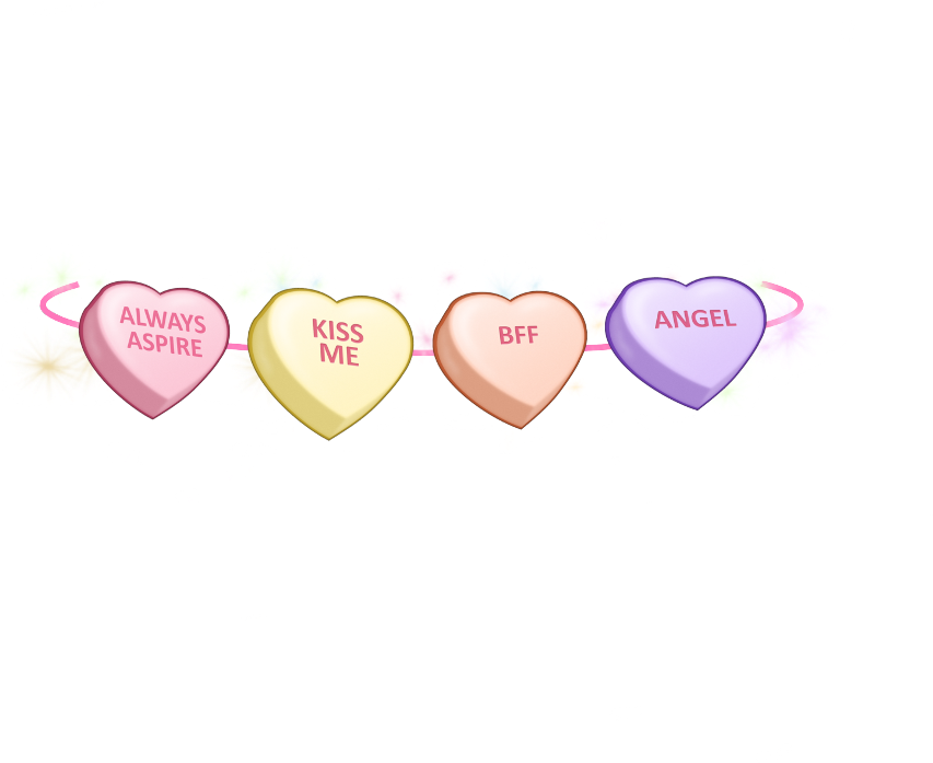Candy Heart Filter Graphic PNG