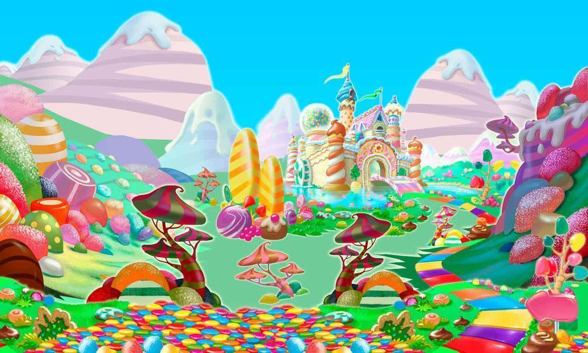 Sweet and Colorful Fun at Candy Land Wallpaper