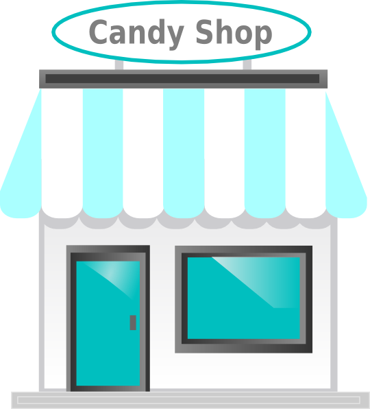 Candy Shop Facade Vector PNG