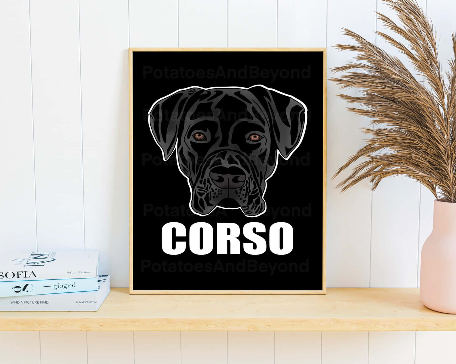 Corso Dog Print