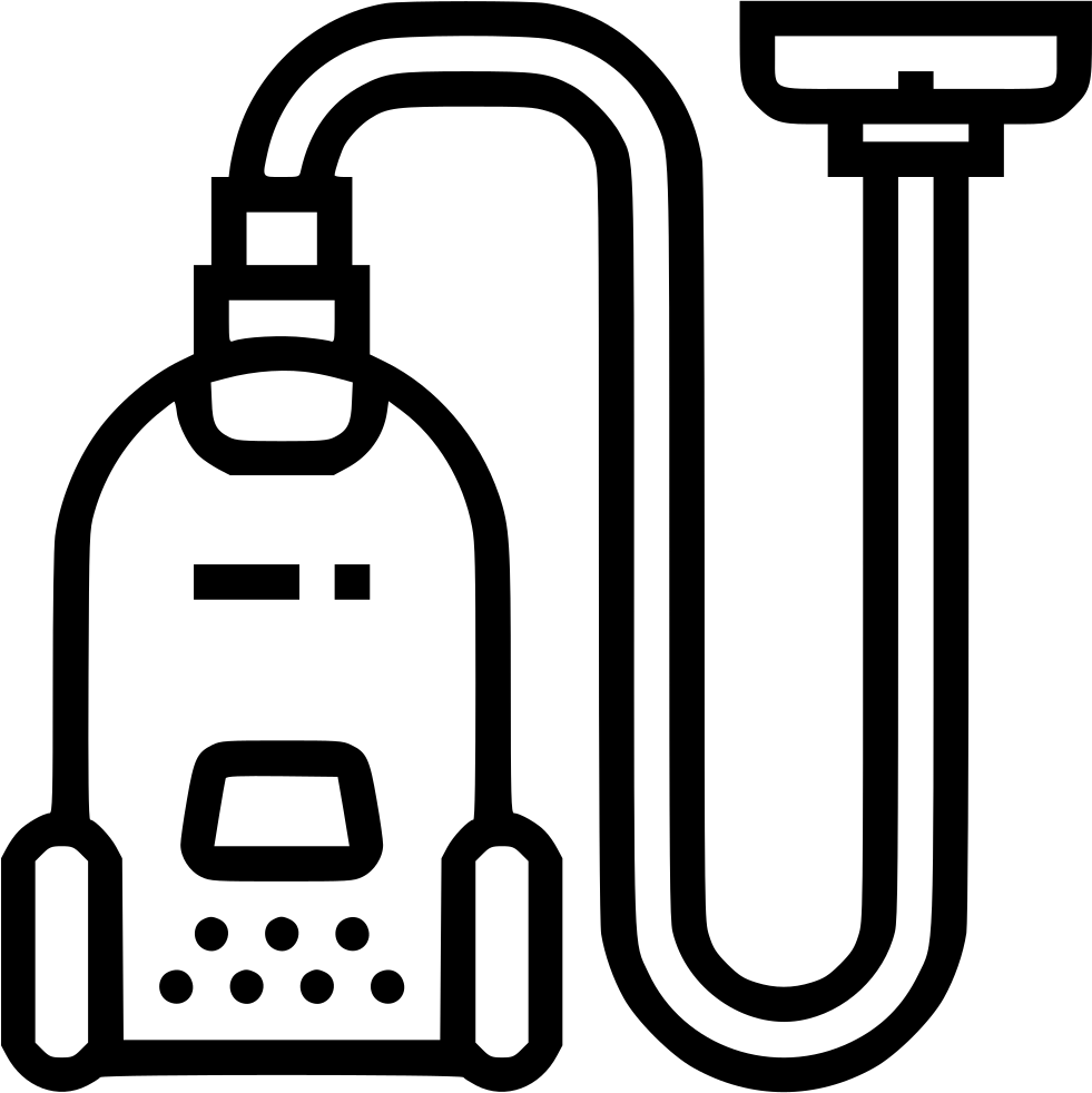 Canister Vacuum Cleaner Outline PNG