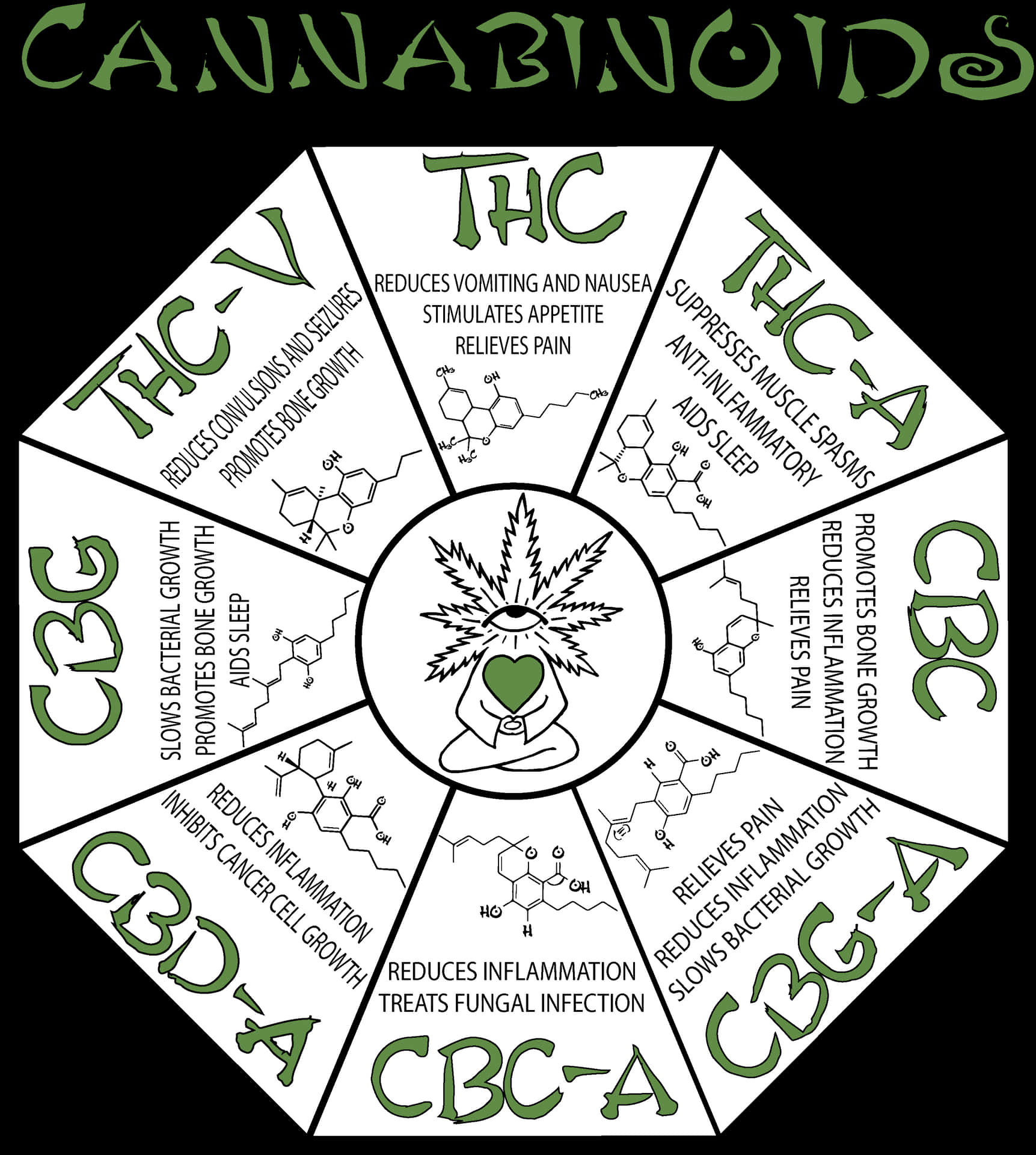 Cannabinoids Chart Infographic PNG