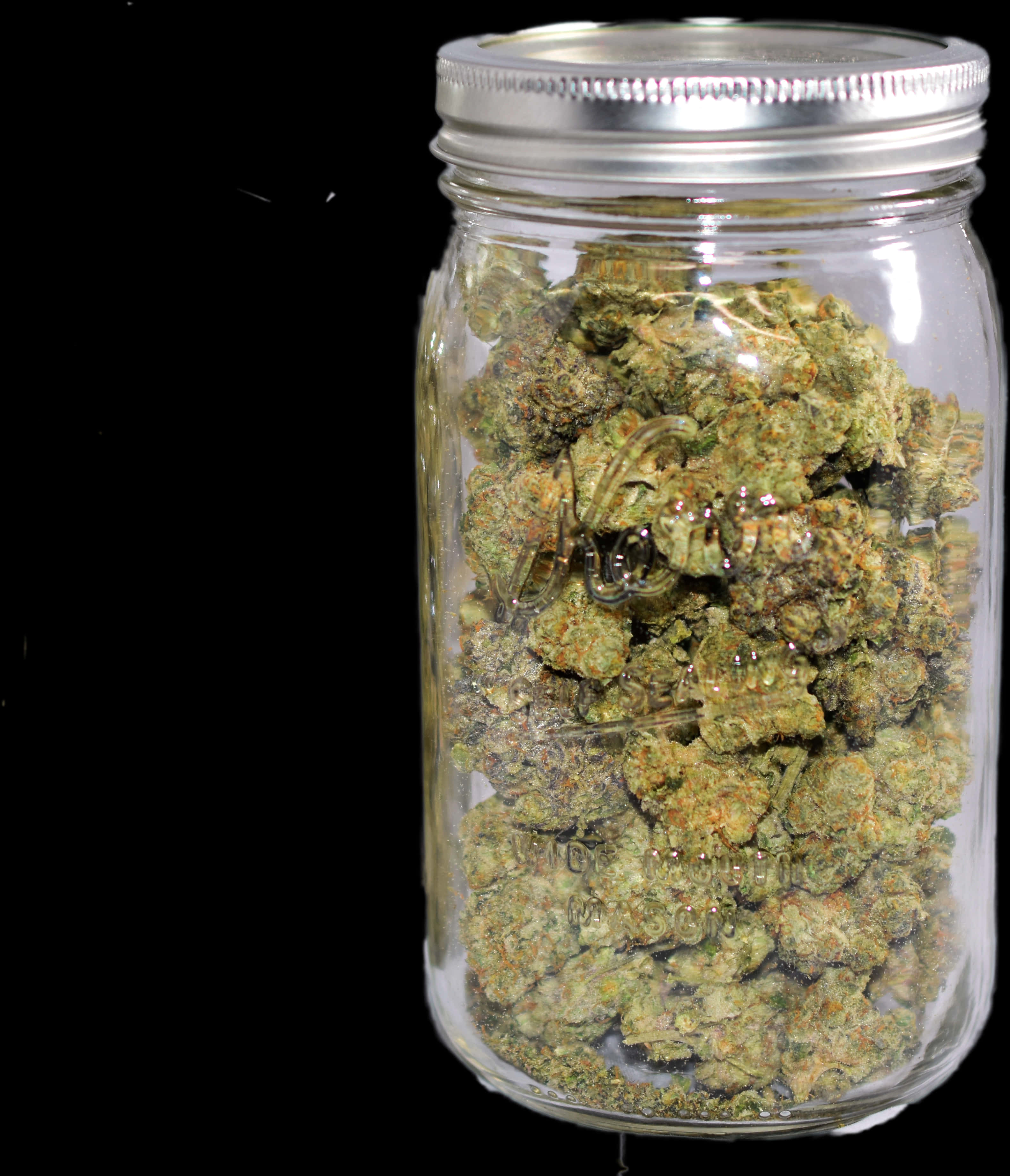 Download Cannabis Budsin Glass Jar | Wallpapers.com