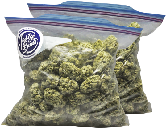 Cannabis Budsin Ziplock Bags PNG