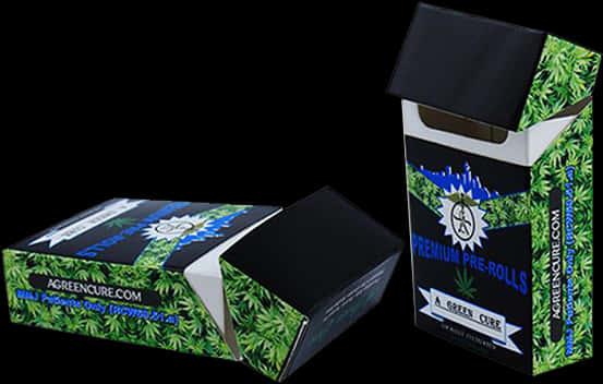 Cannabis Cigarette Pack Design PNG
