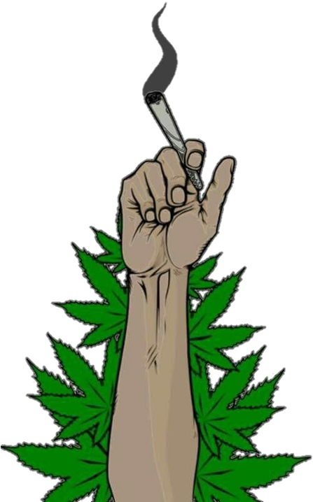 Cannabis Culture Fist Holding Joint PNG