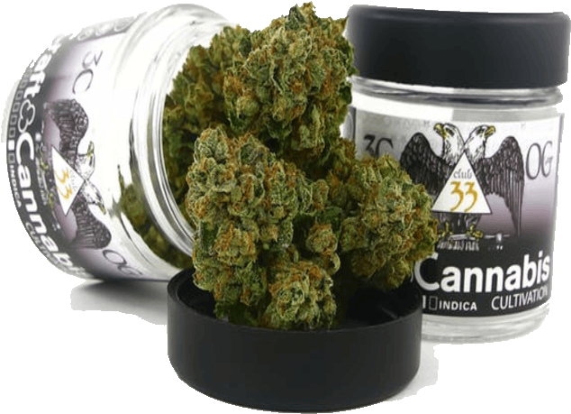 Cannabis Indica Strain Jar PNG