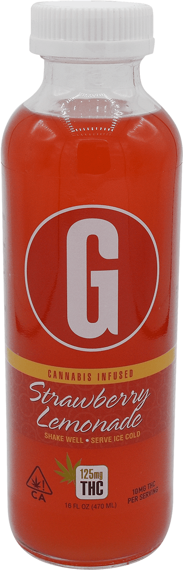 Cannabis Infused Strawberry Lemonade Bottle PNG