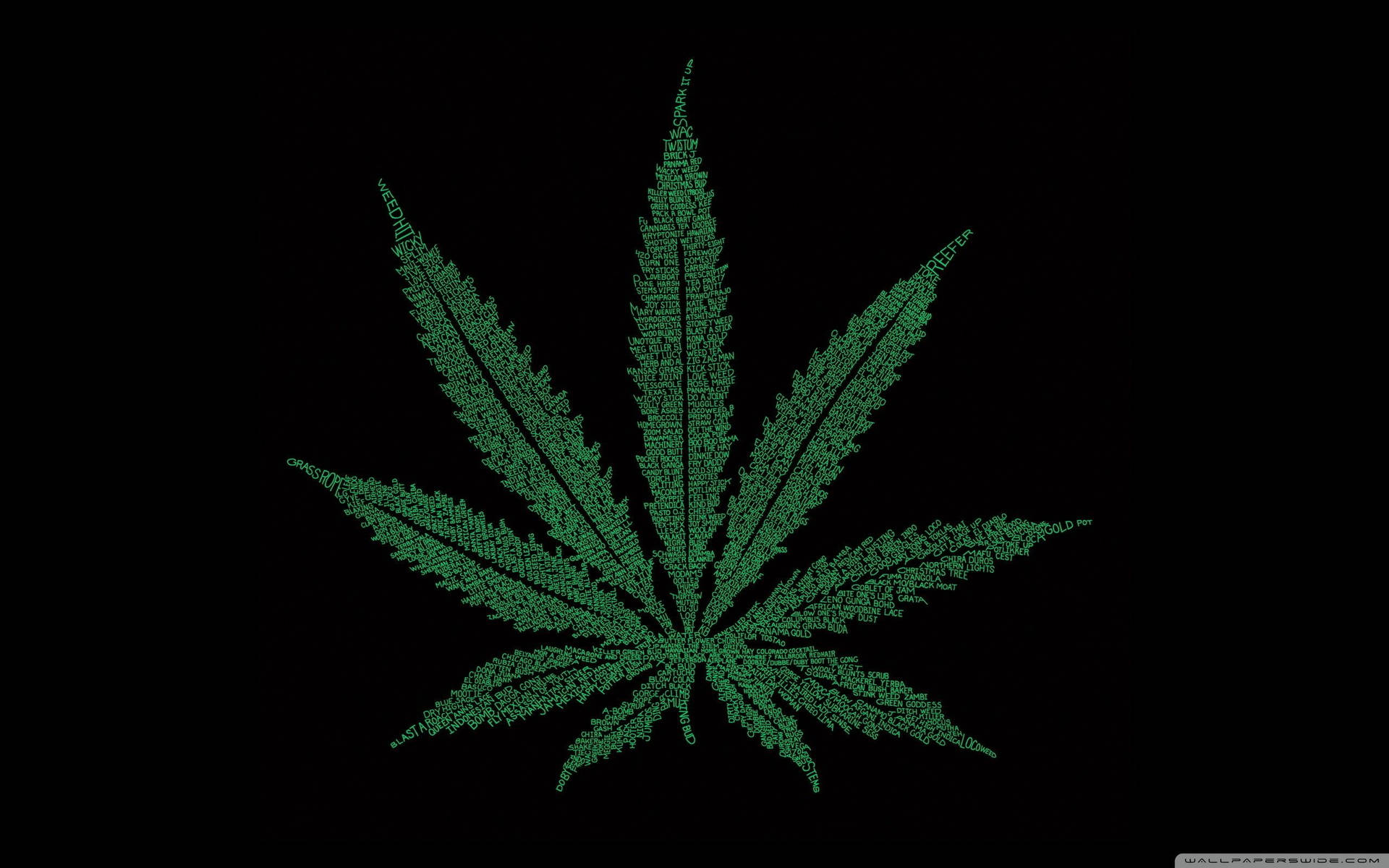 Cannabis Leaf Art Wallpaper